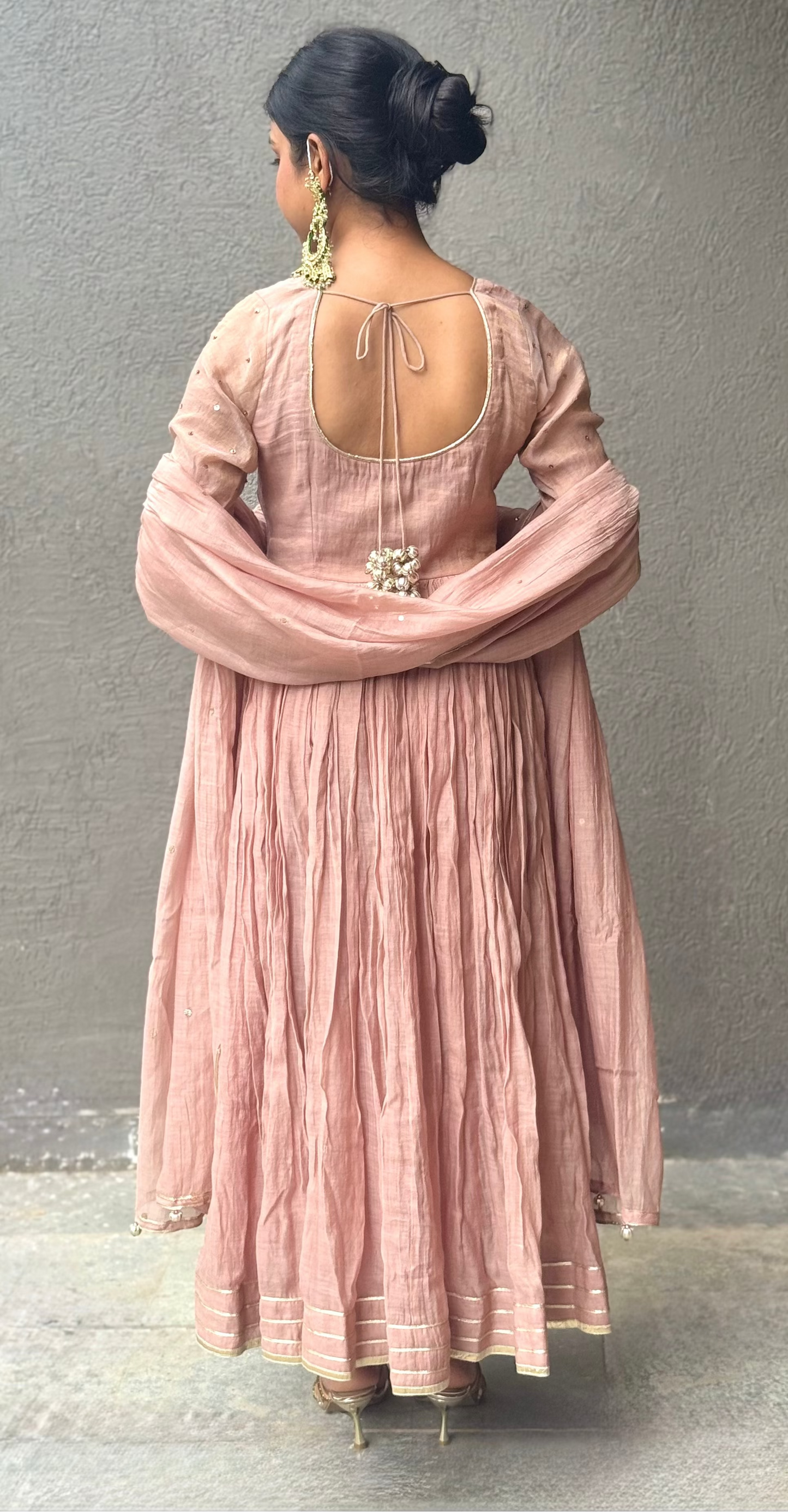 Blush Pink Anarkali Set