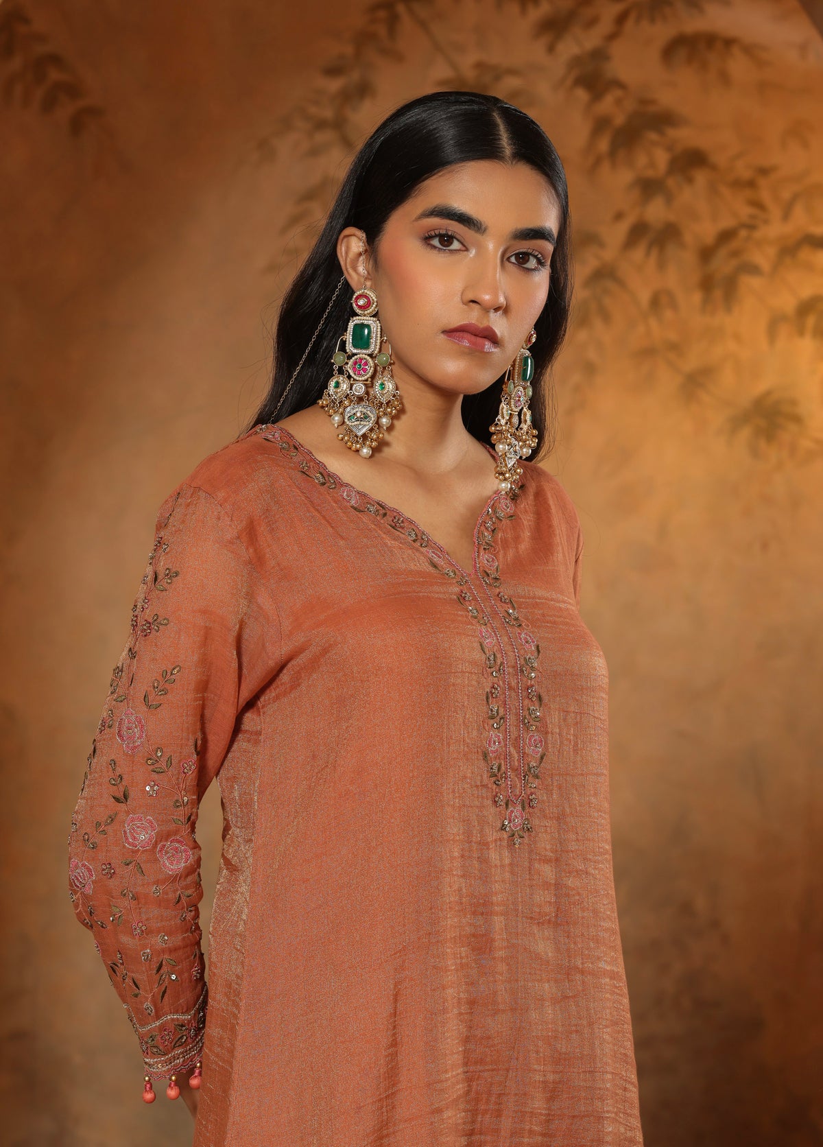 Copper Terracotta Kurta Set