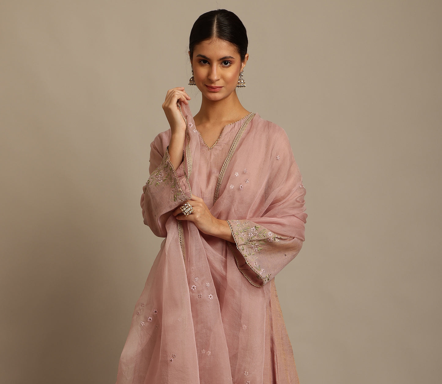 Mauve Kalidar Kurta Set