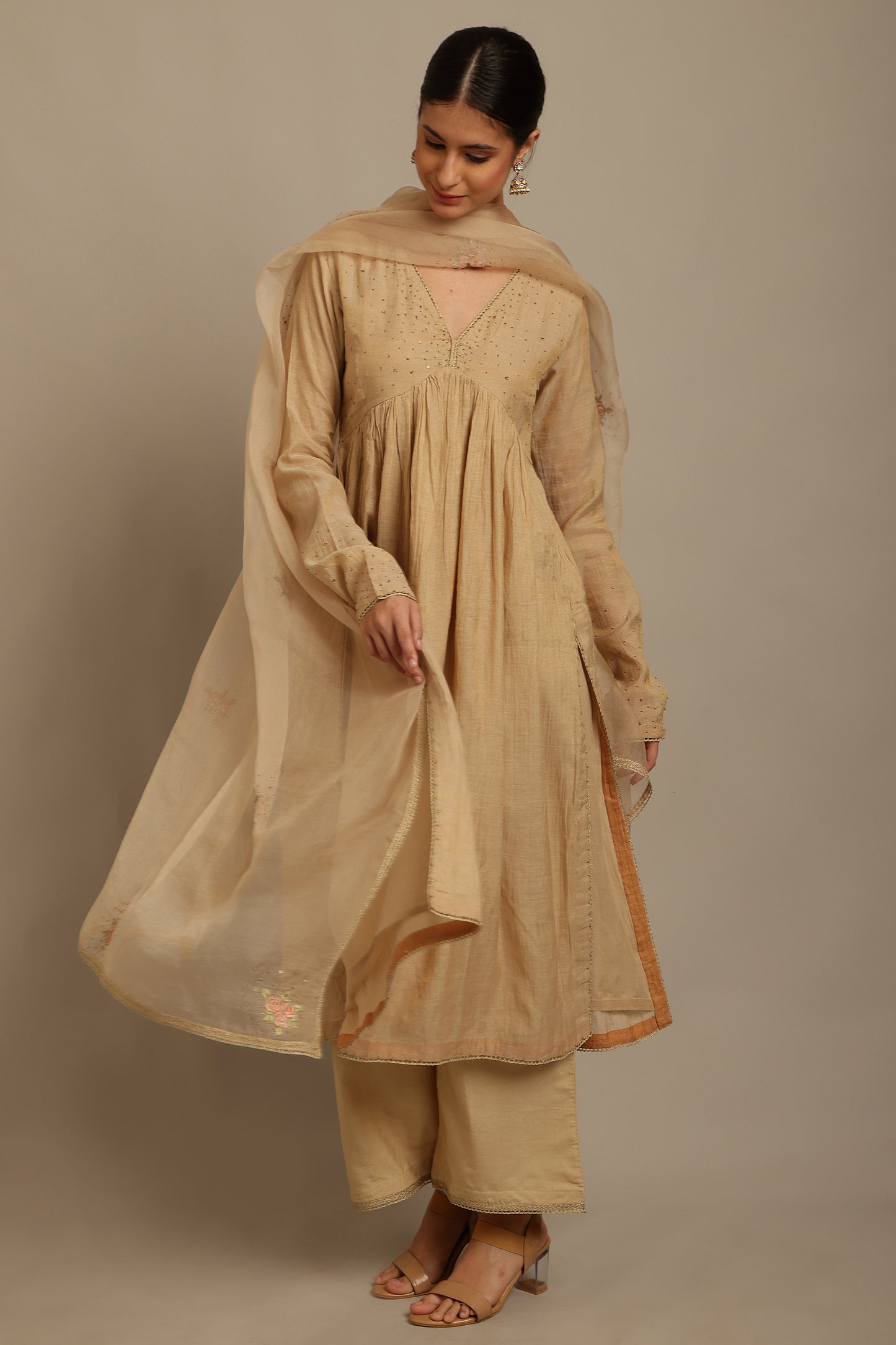 Beige Kurta Set