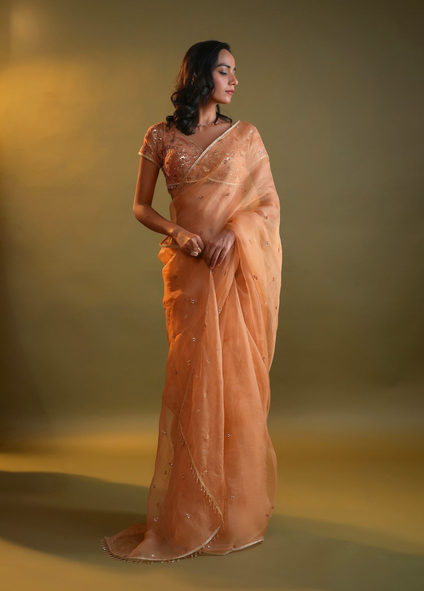 Soft Peach Saree