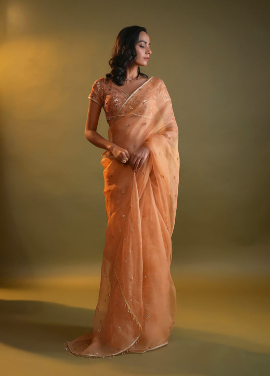 Soft Peach Saree