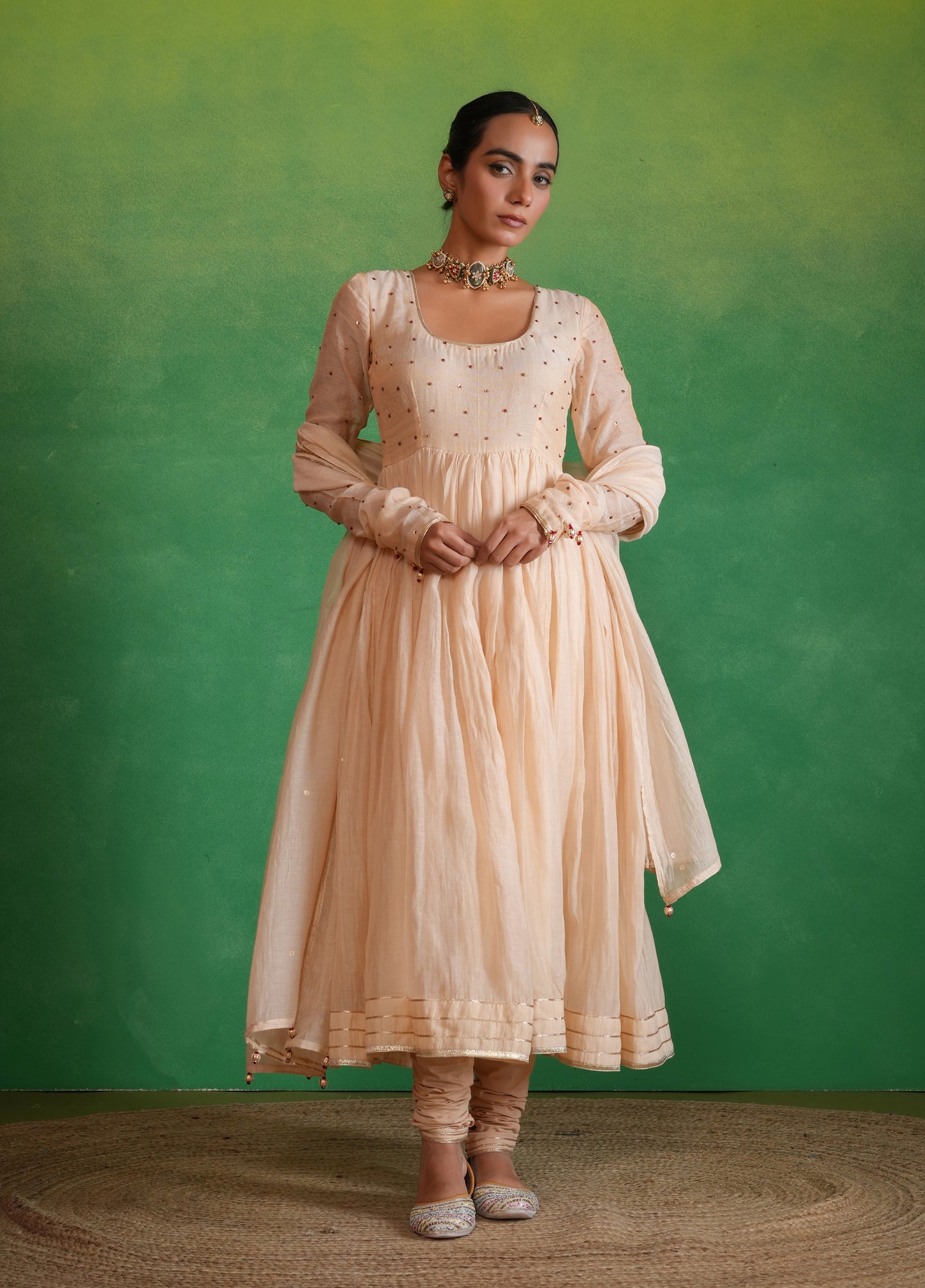 Soft Rose Gold Anarkali