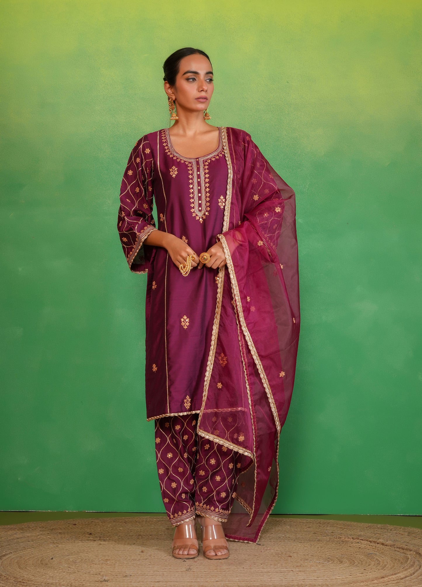 Wine Kurta Salwar