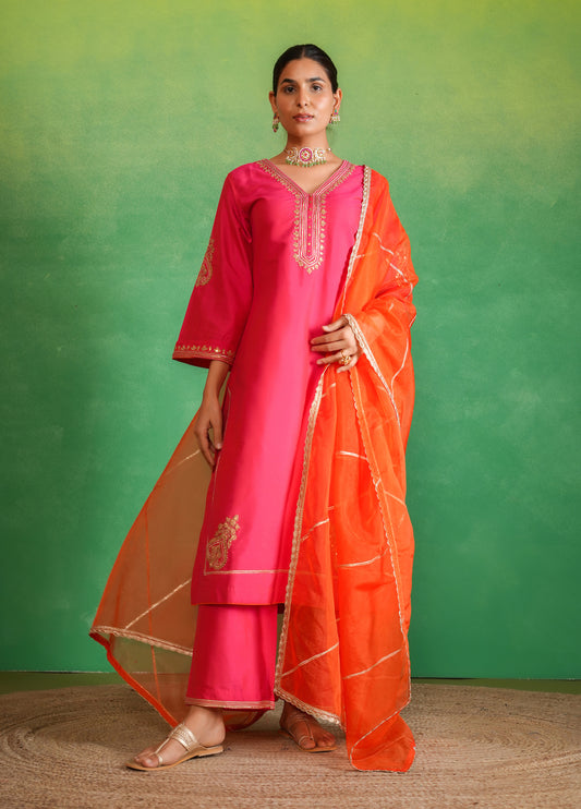 Fuchsia Kurta Set