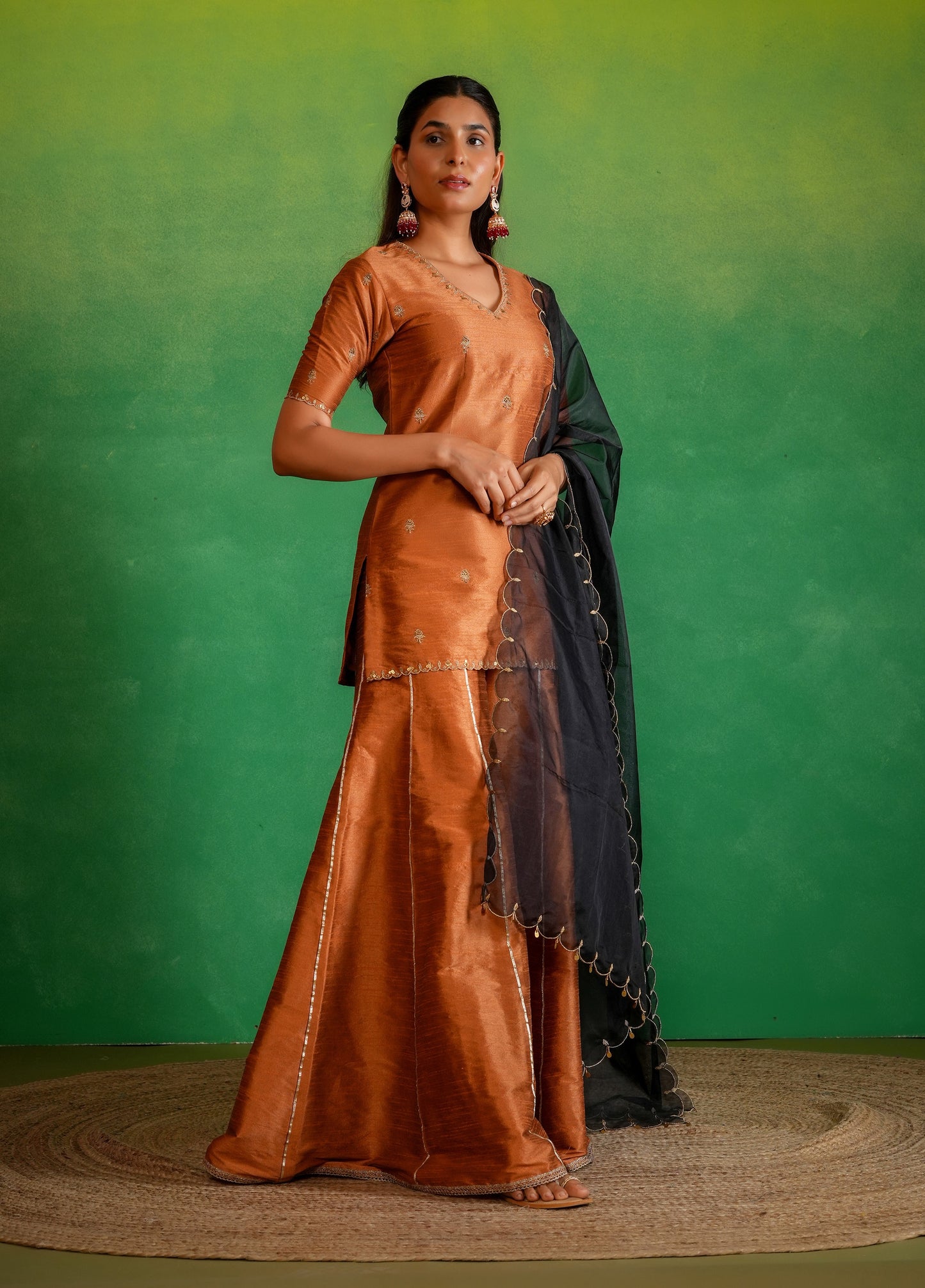 Copper Rust Sharara Set