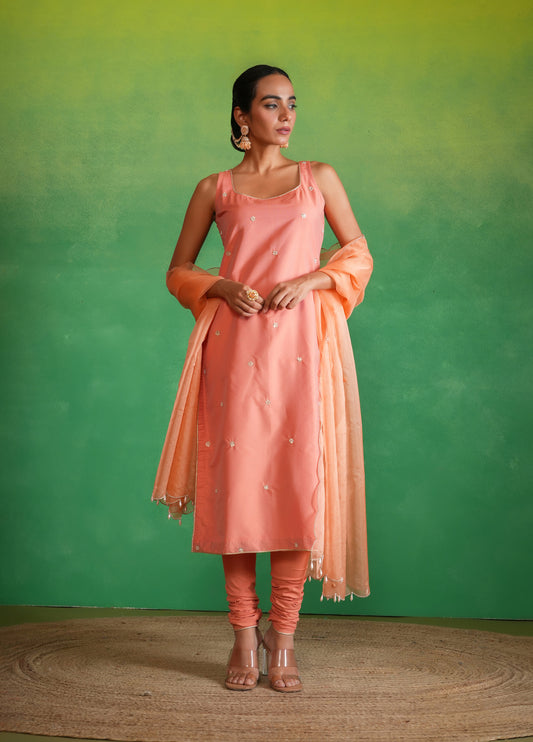 Peach Kurta Set