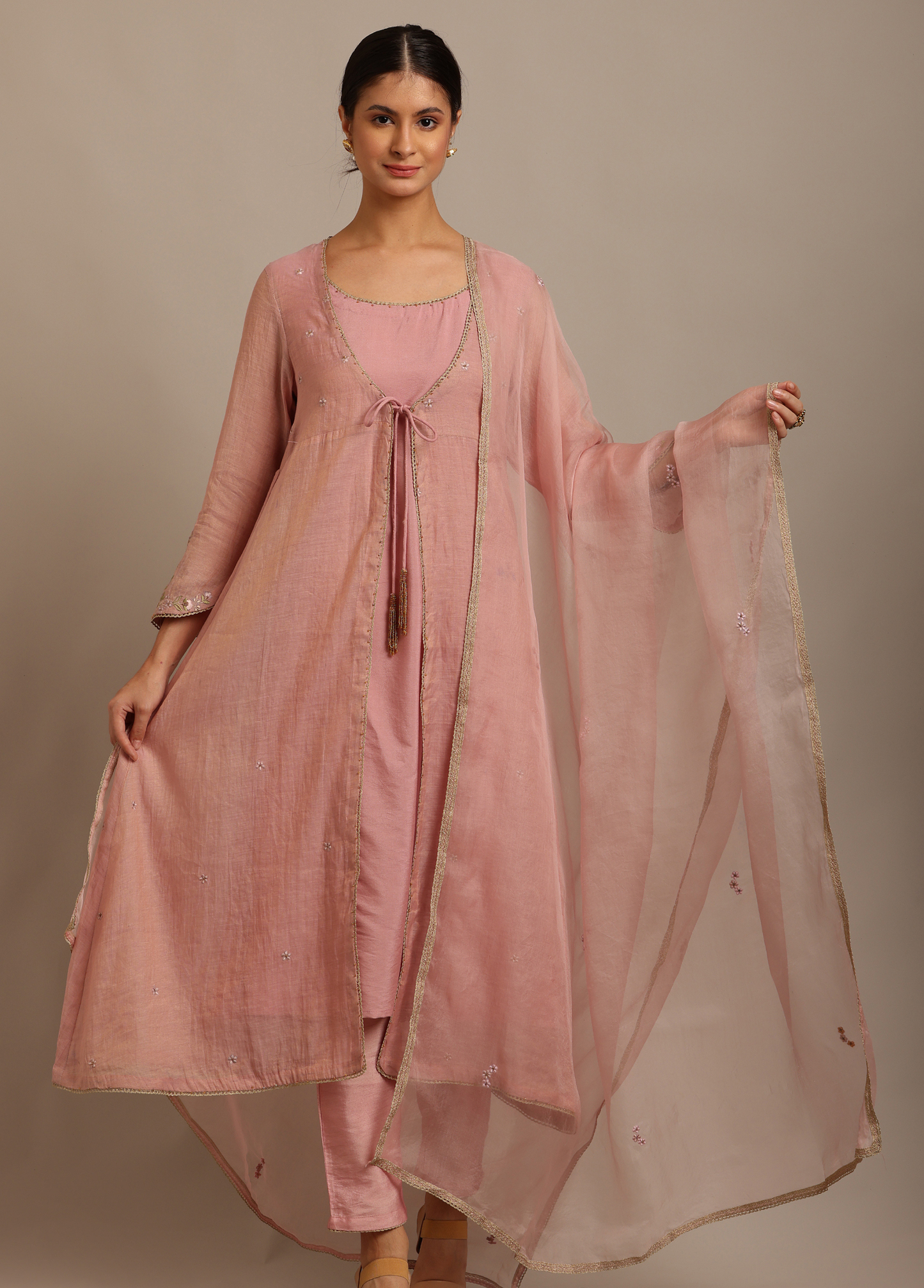 Soft Pink Angrakha Set