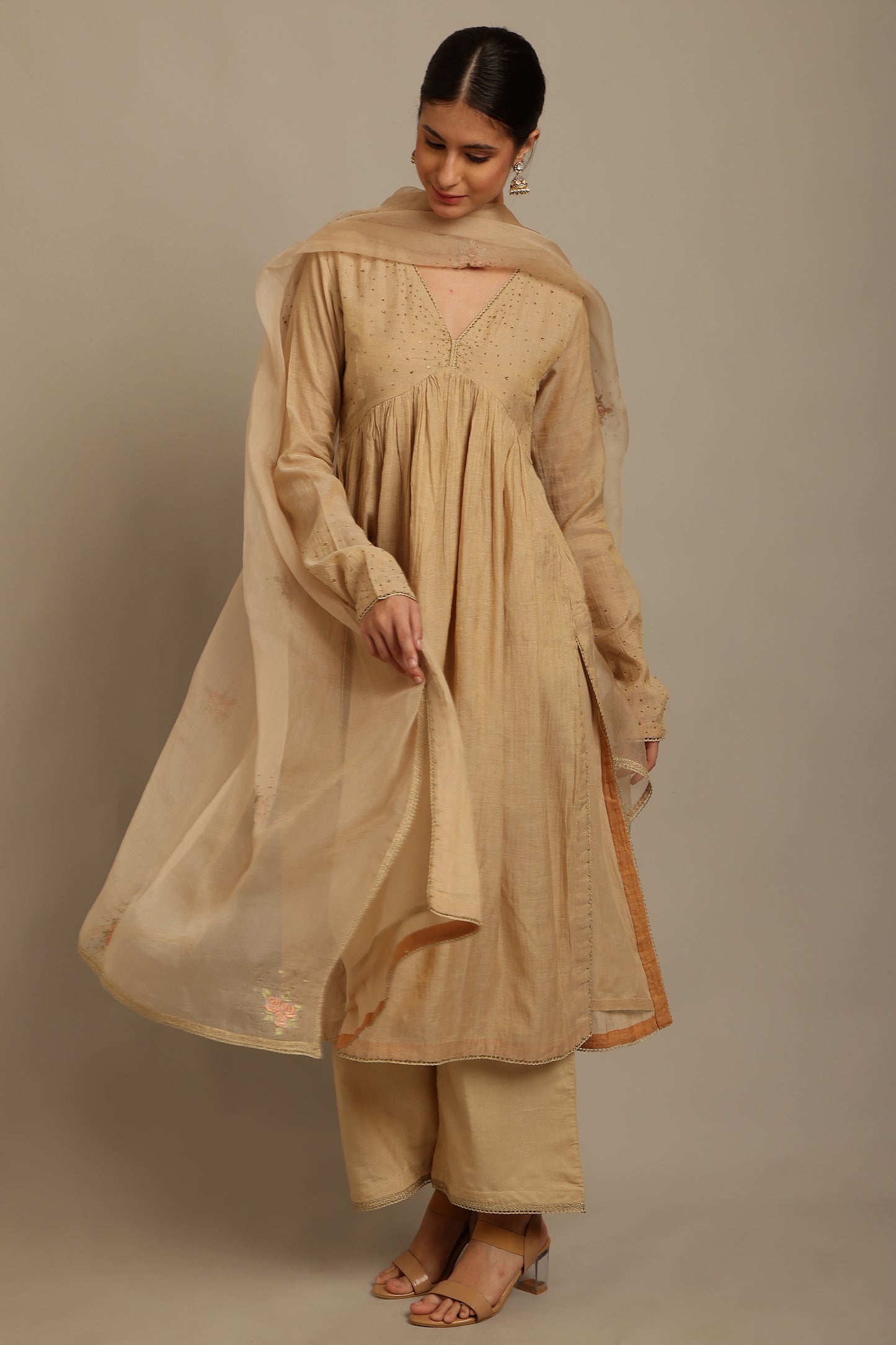 Beige Kurta Set
