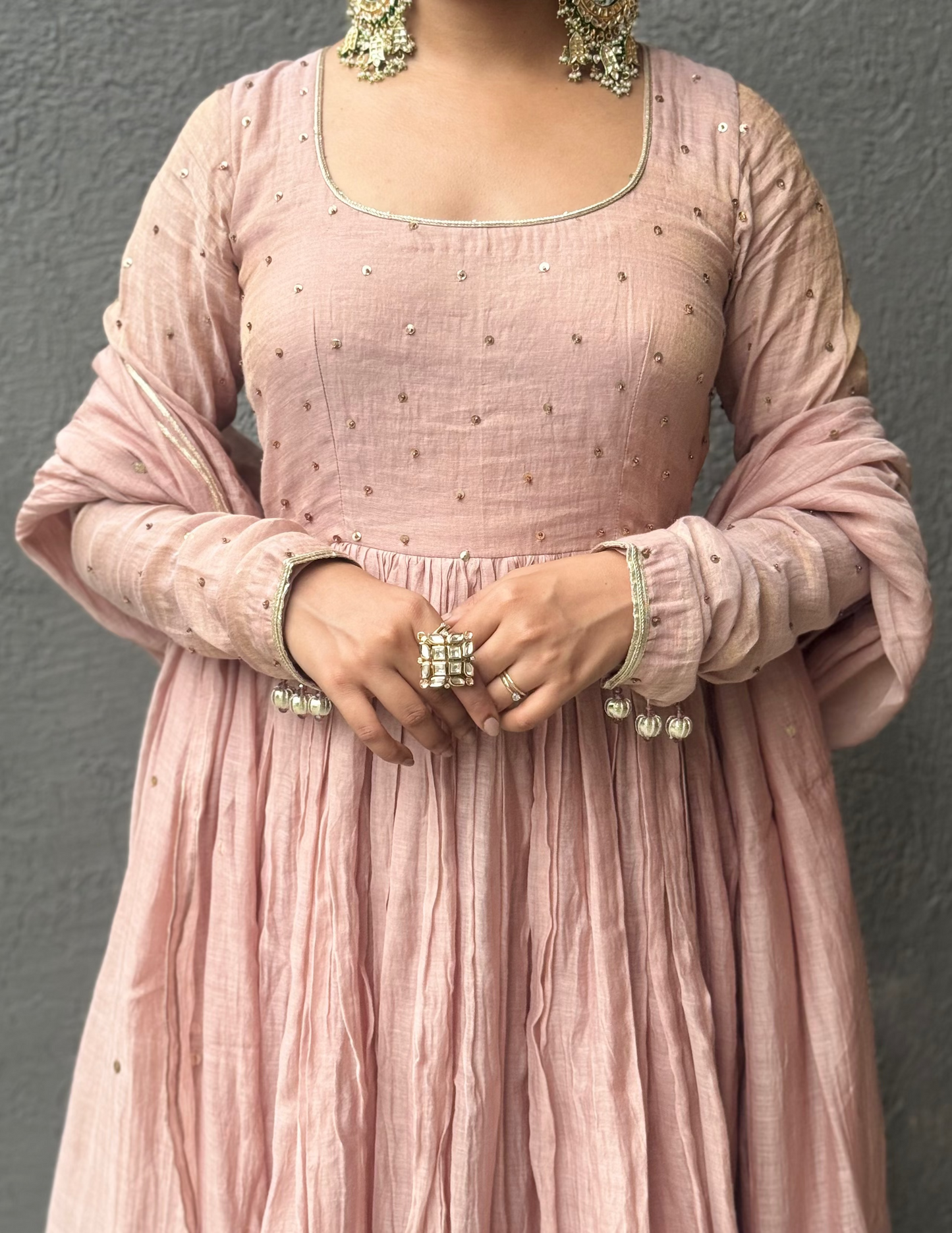 Blush Pink Anarkali Set