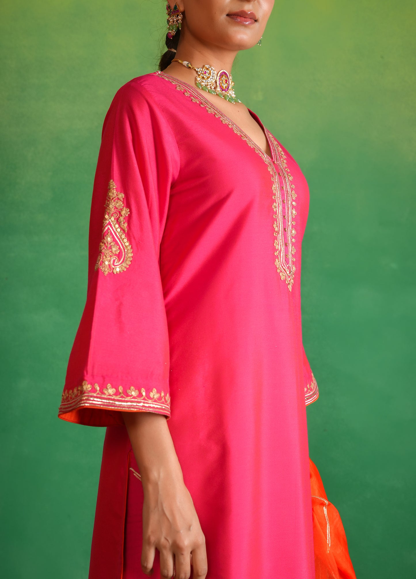 Fuchsia Kurta Set