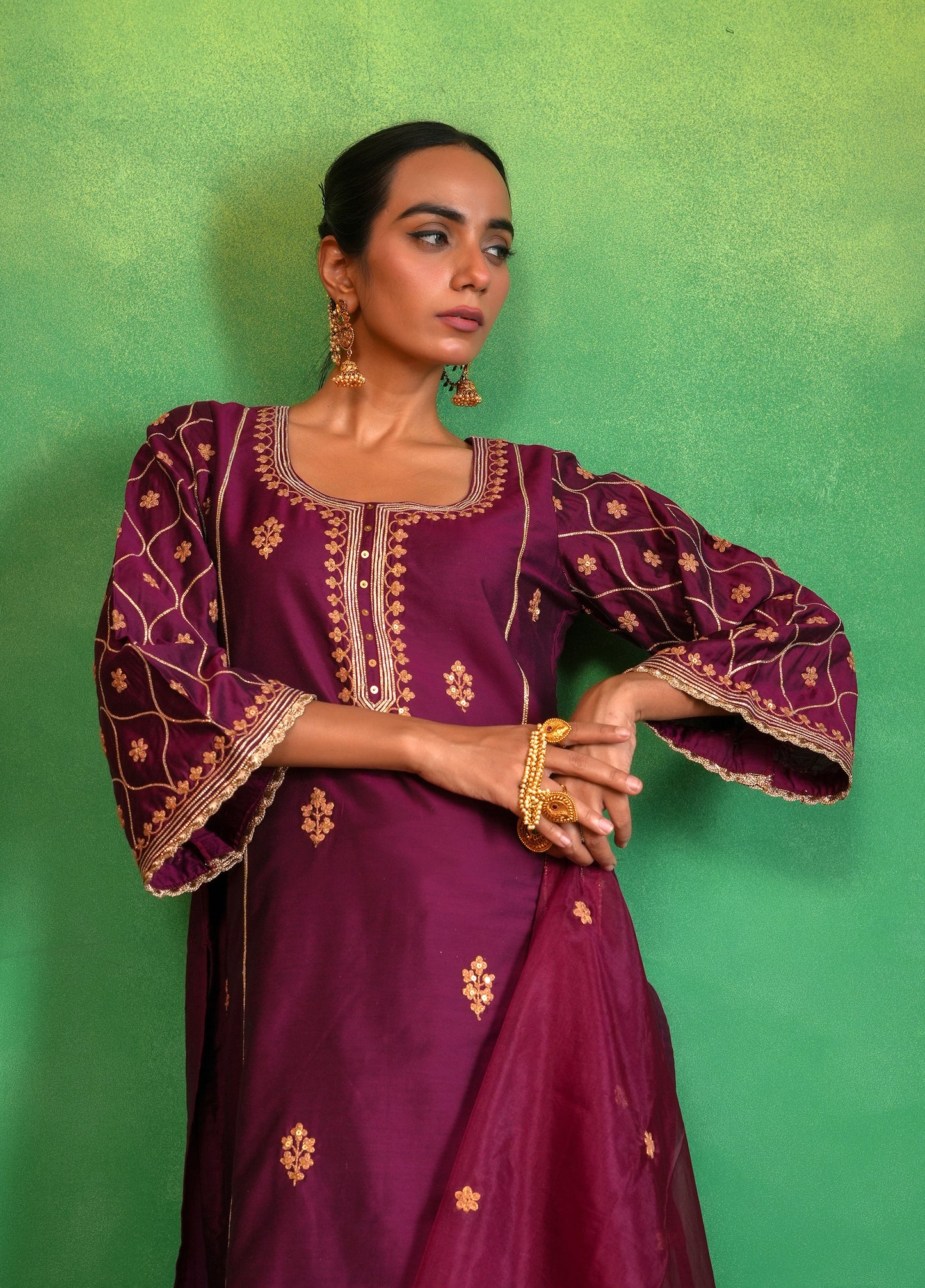 Wine Kurta Salwar