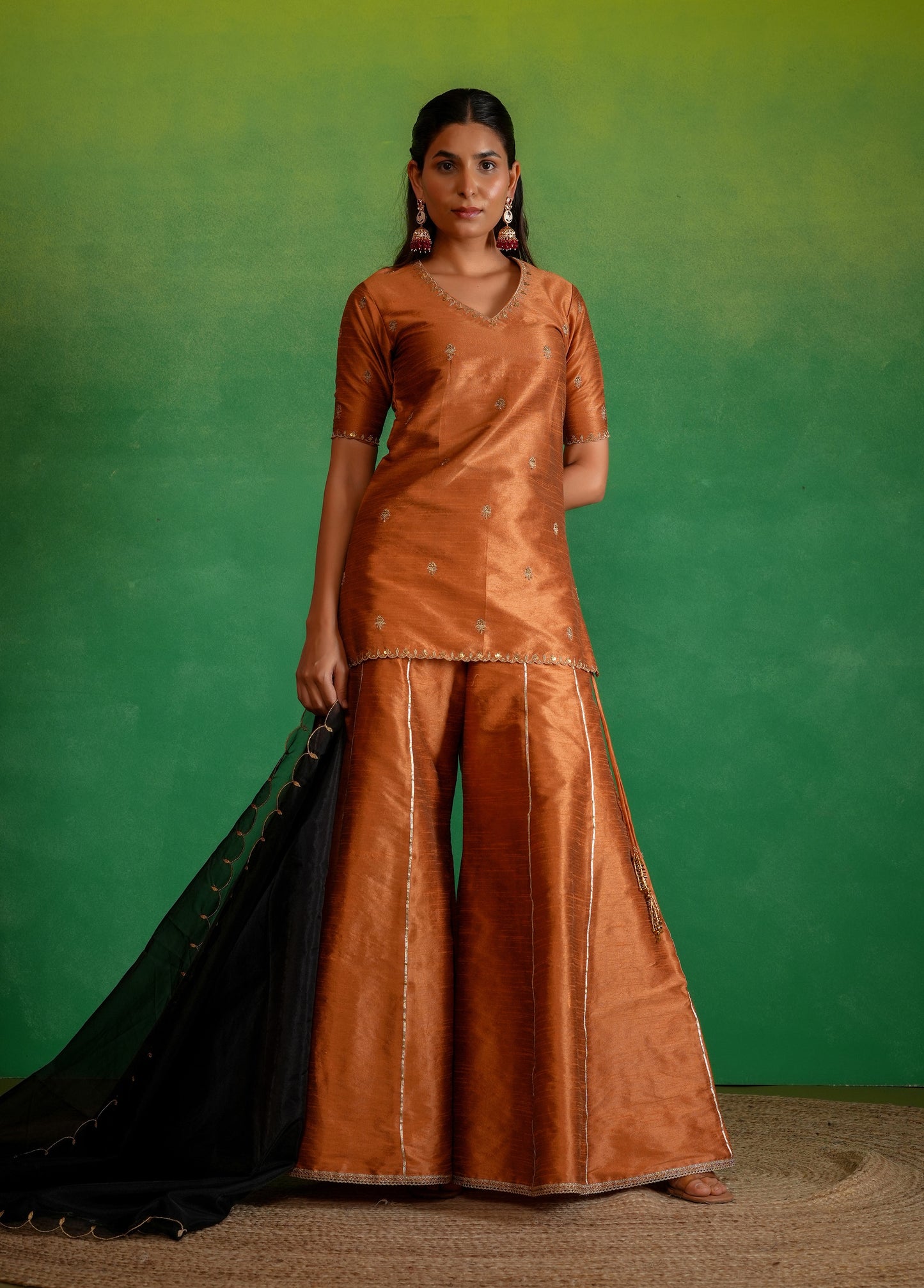 Copper Rust Sharara Set