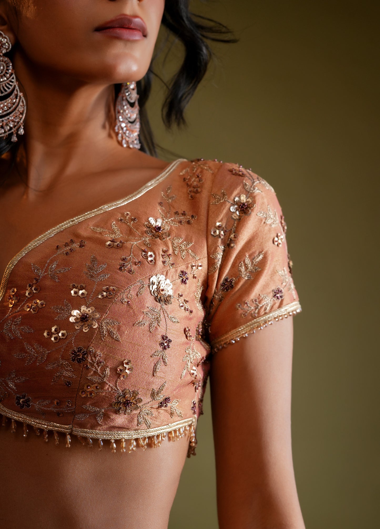 Soft Peach Lahenga Set