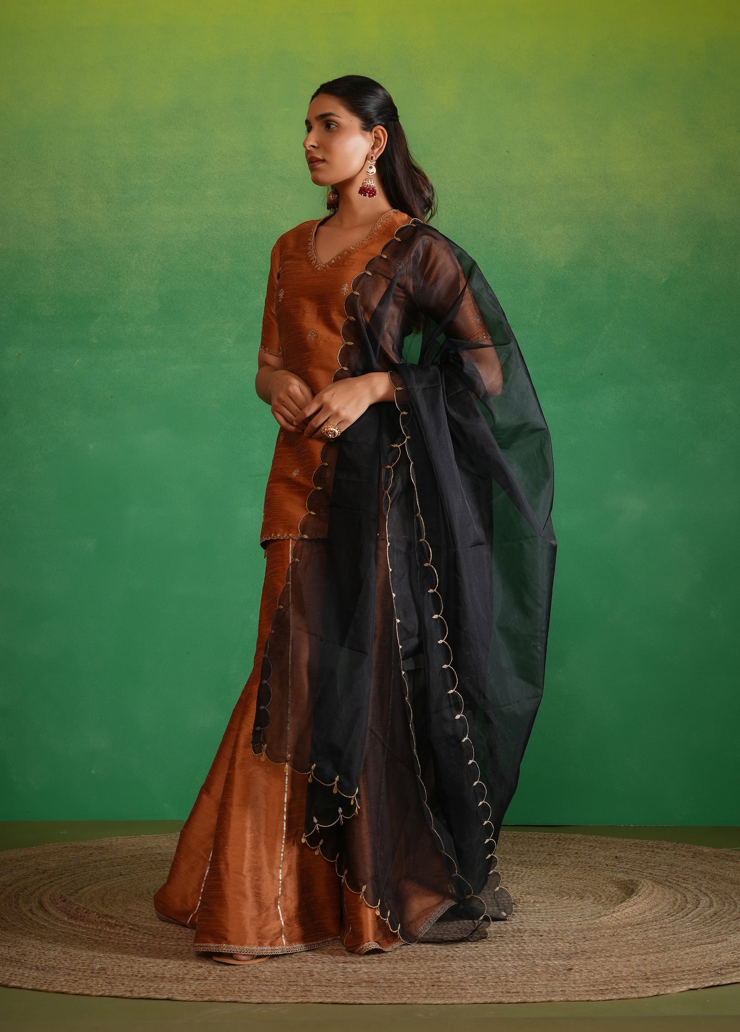 Copper Rust Sharara Set