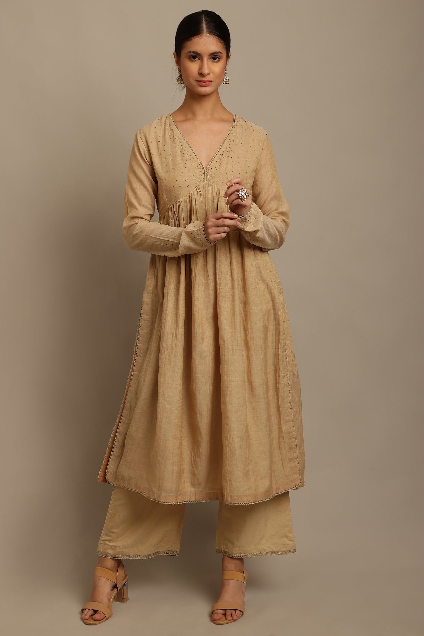 Beige Kurta Set