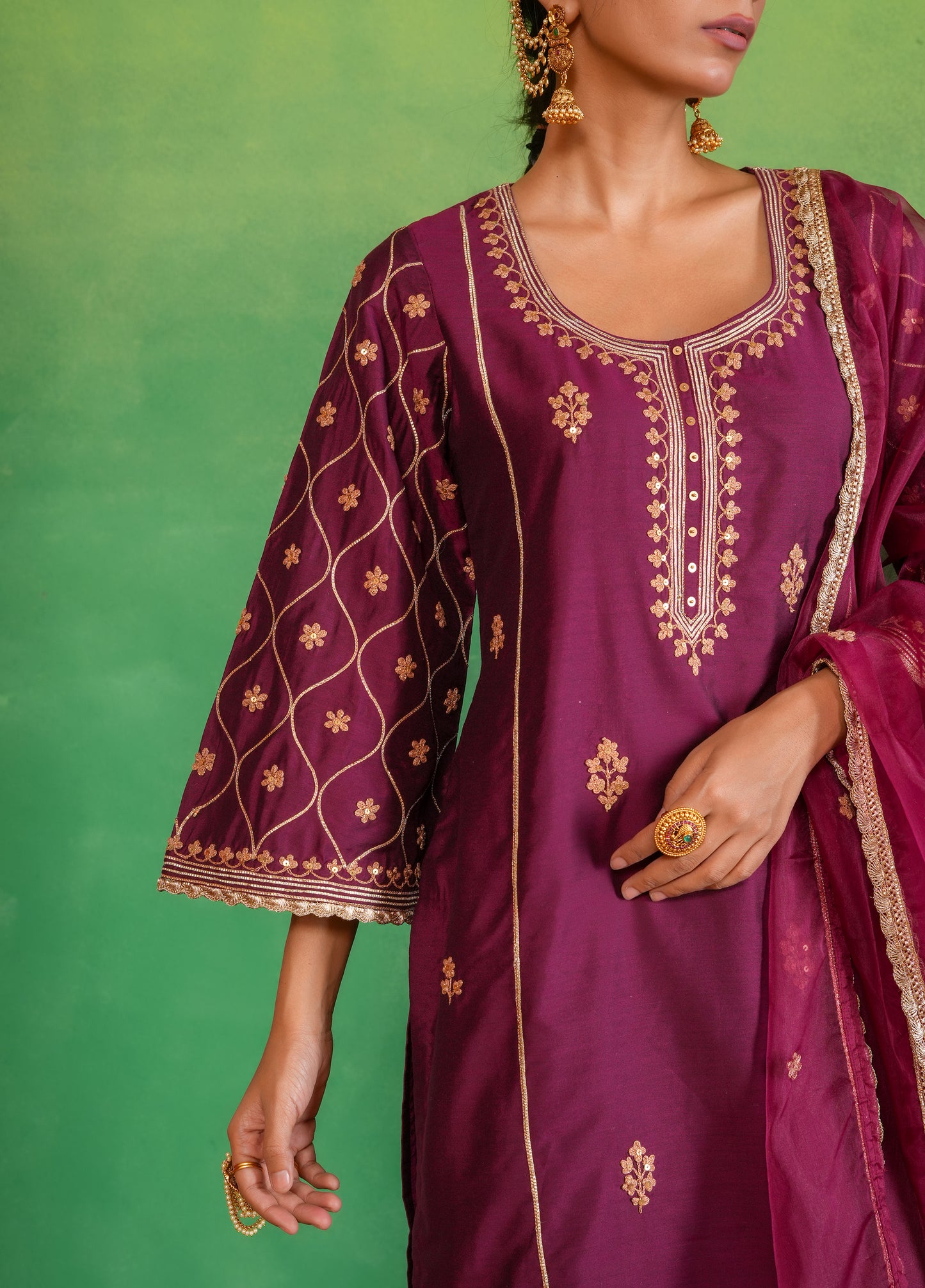 Wine Kurta Salwar