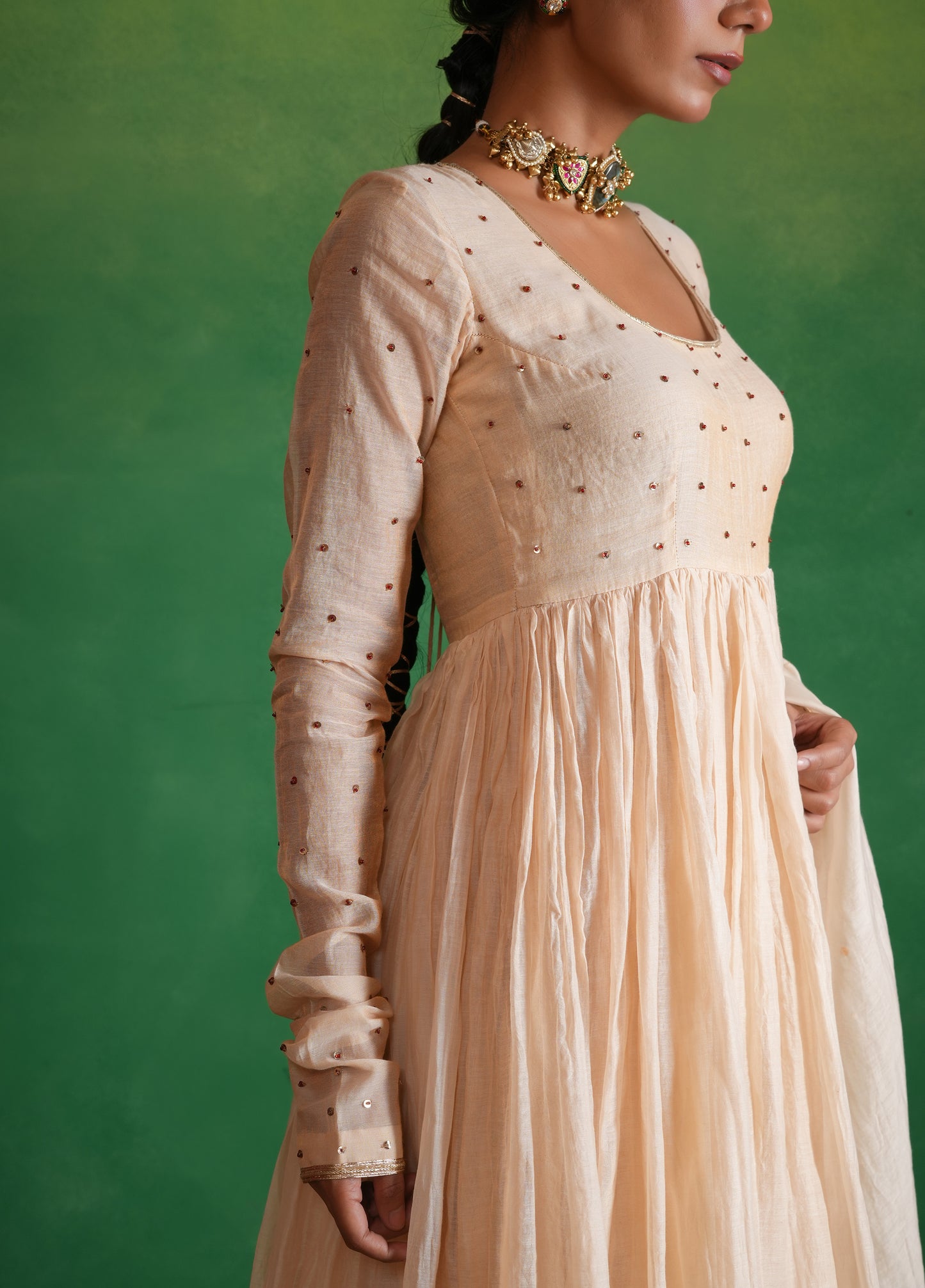 Soft Rose Gold Anarkali