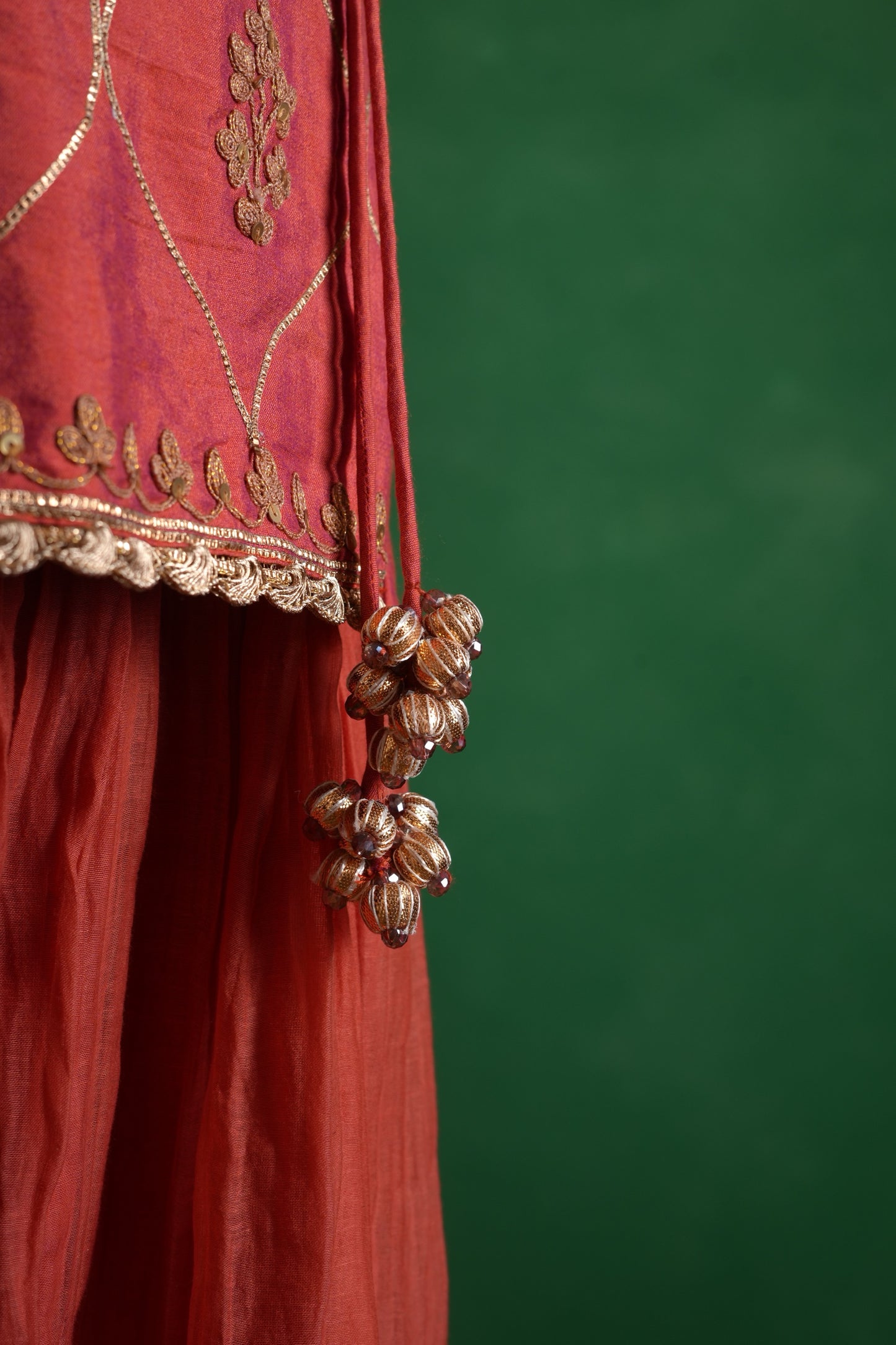 Coral Pink Gharara Set