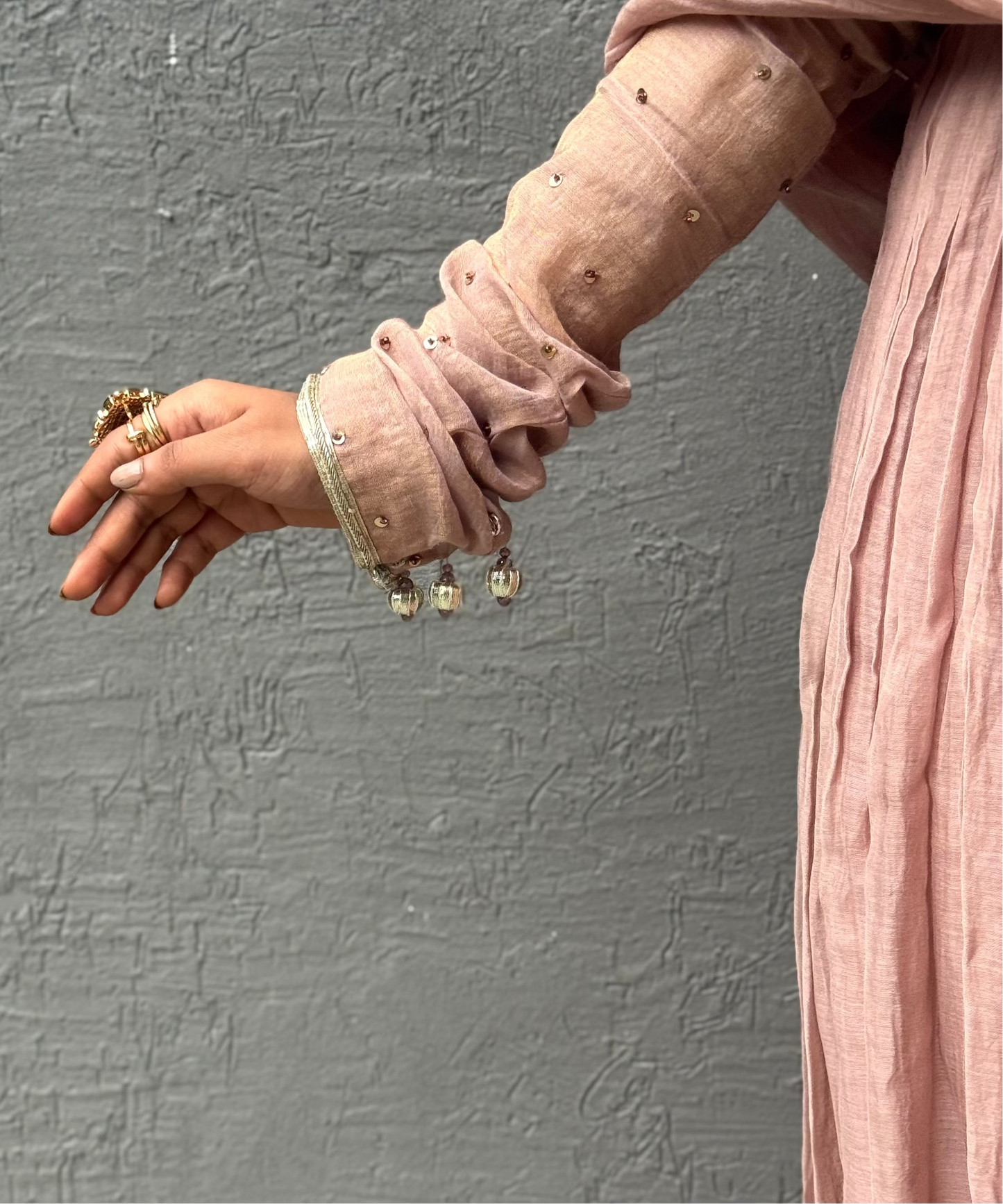 Blush Pink Anarkali Set