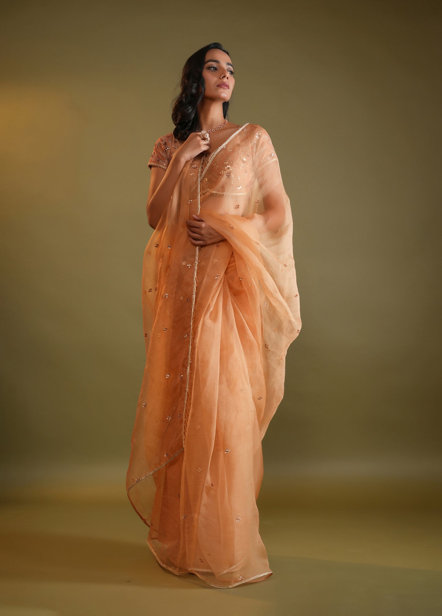 Soft Peach Saree
