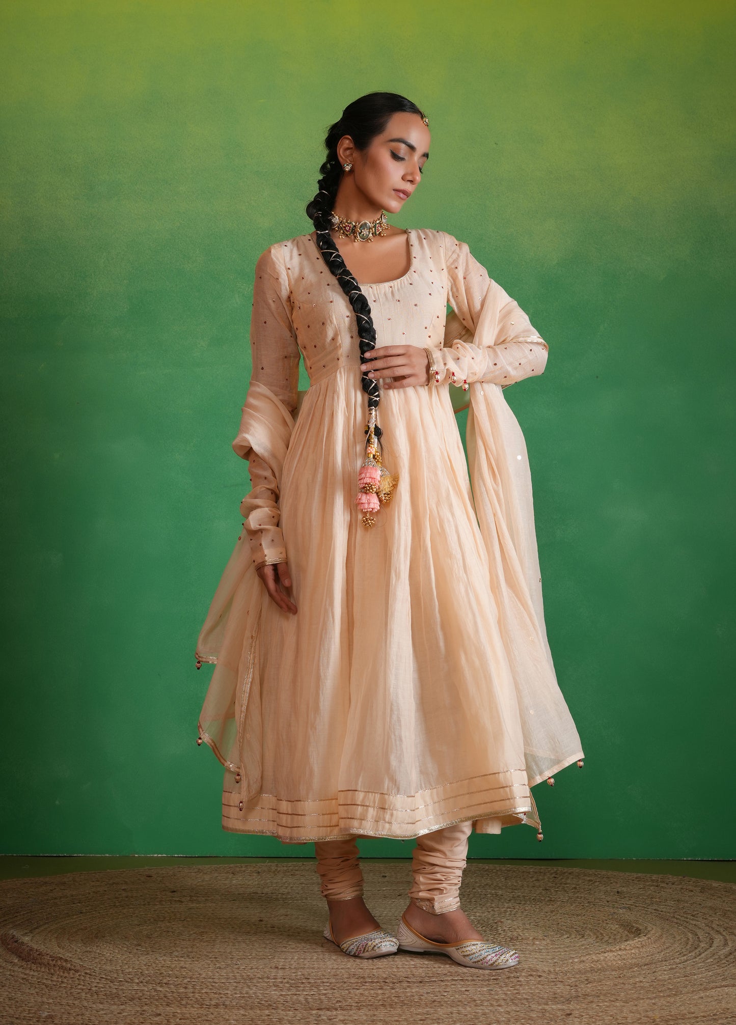 Soft Rose Gold Anarkali