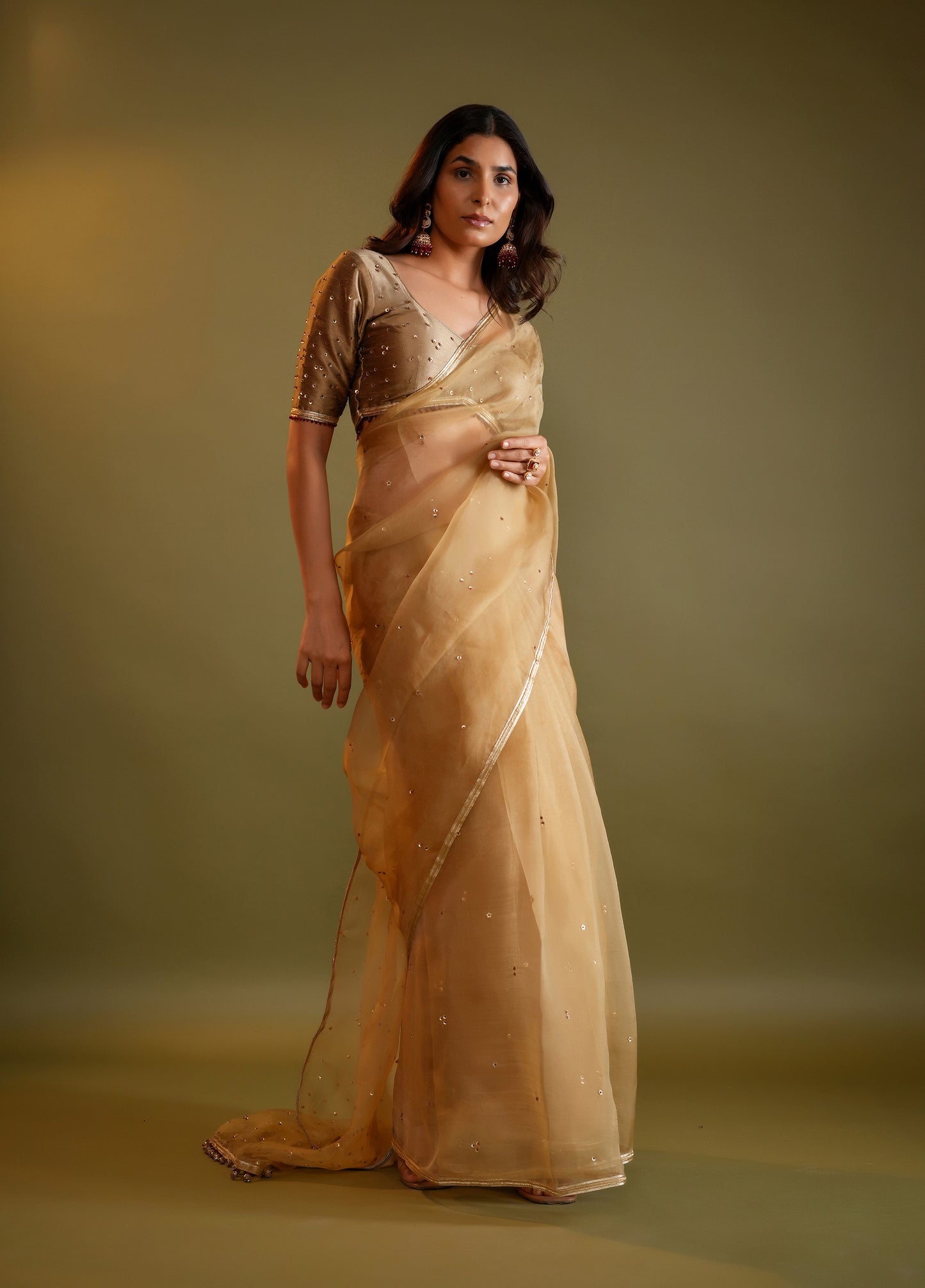 Antique Gold Saree