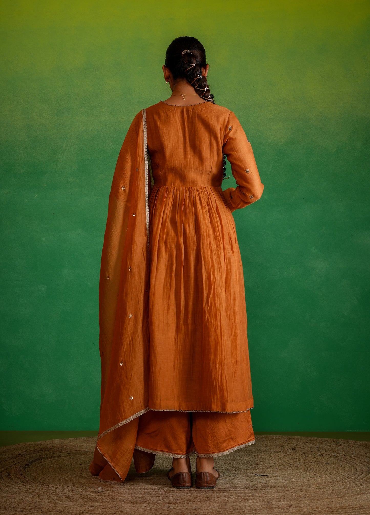 Saffron Rust Kurta Set