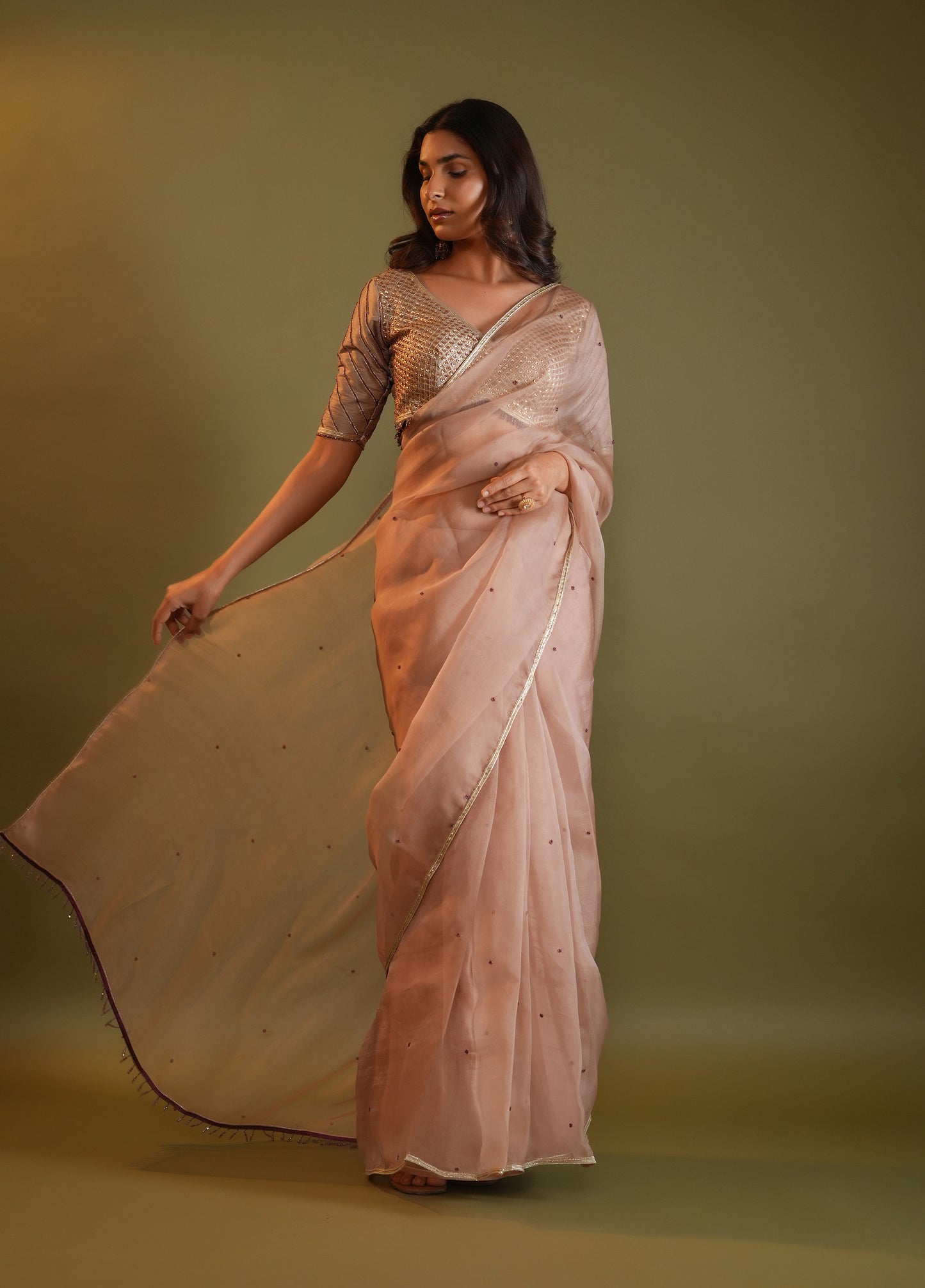 Blush Nude Saree