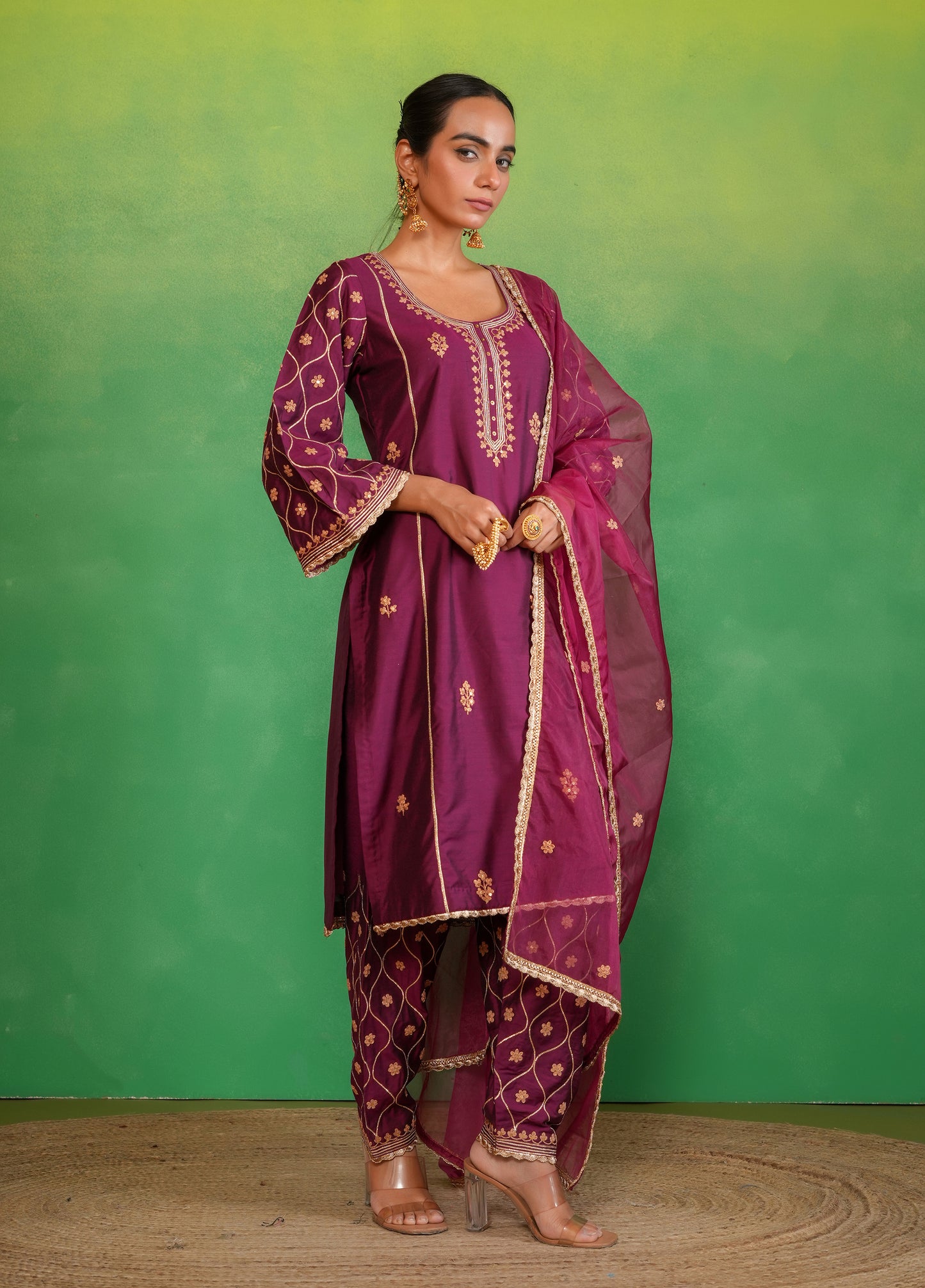 Wine Kurta Salwar