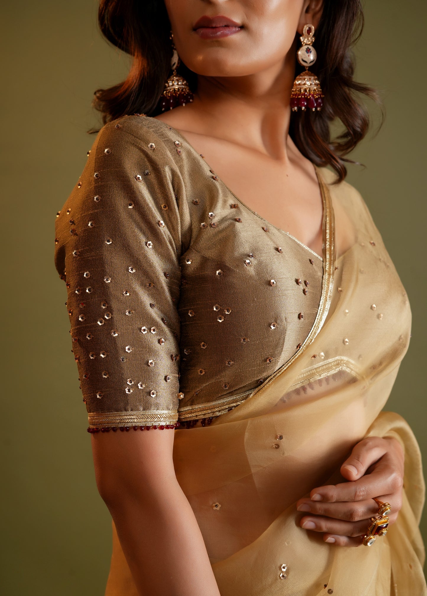 Antique Gold Saree