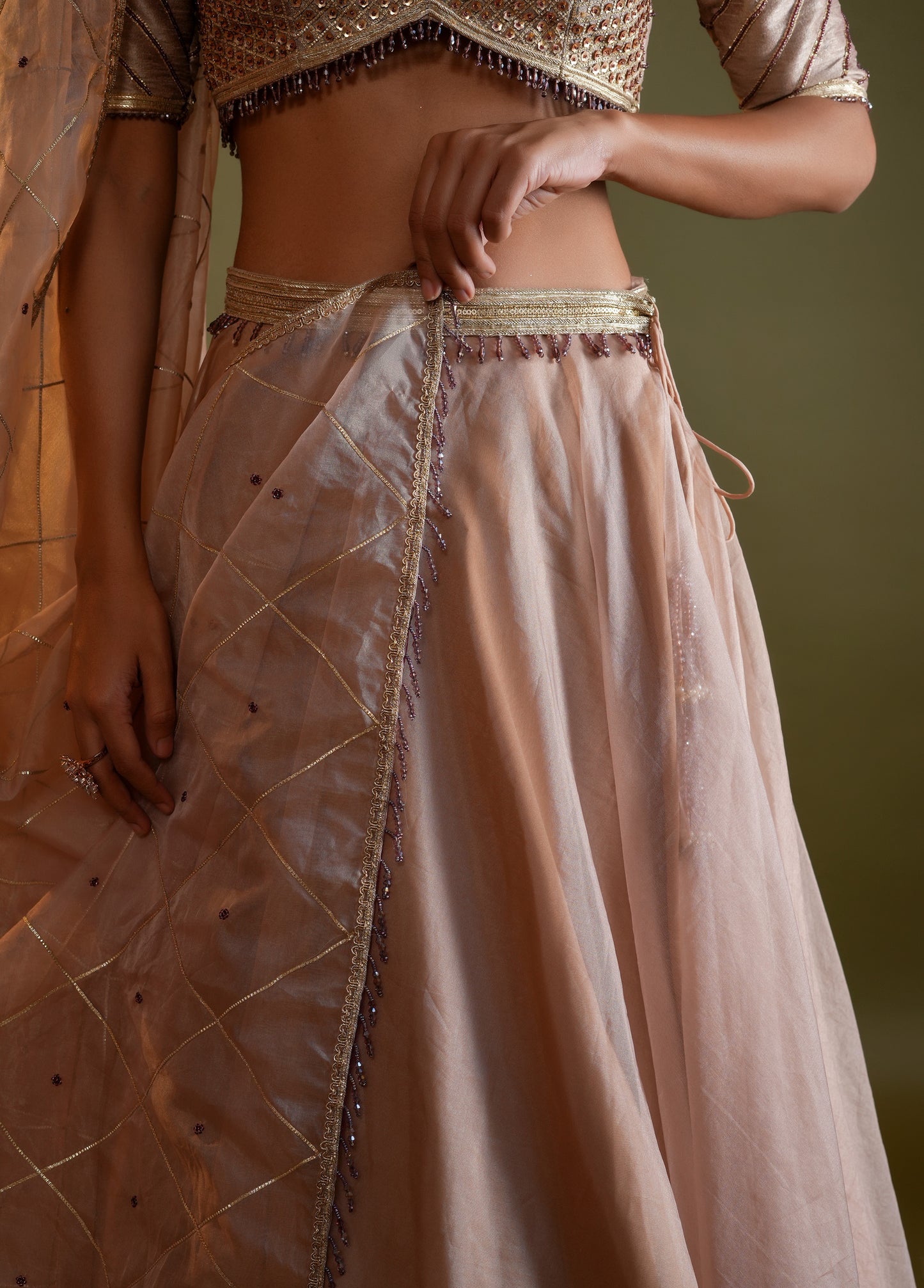 Blush Nude Lahenga Set