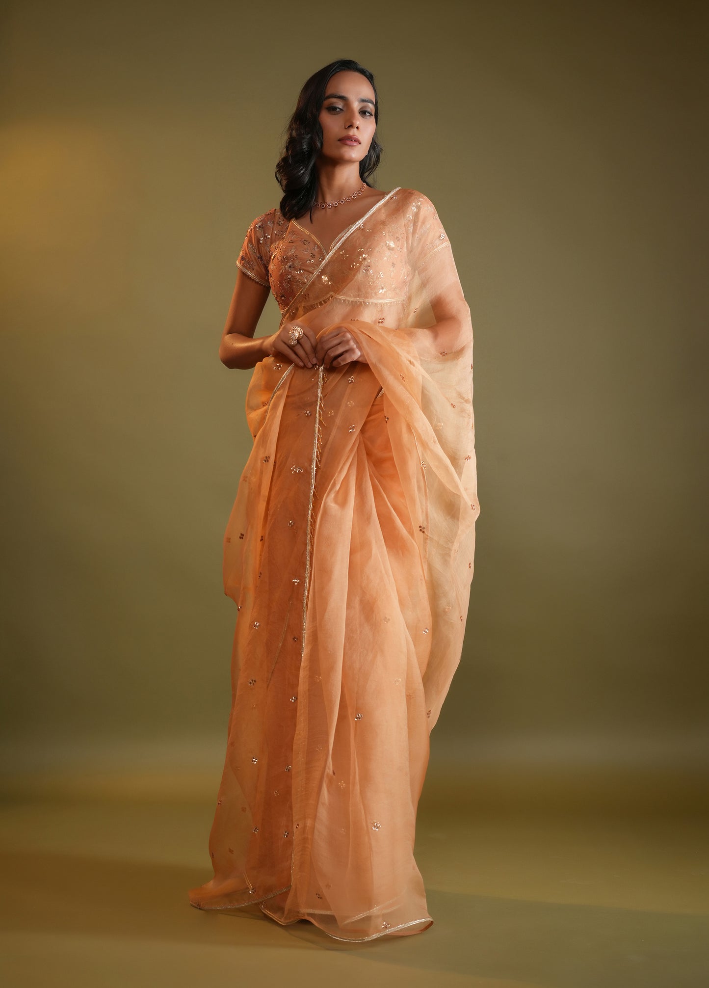 Soft Peach Saree