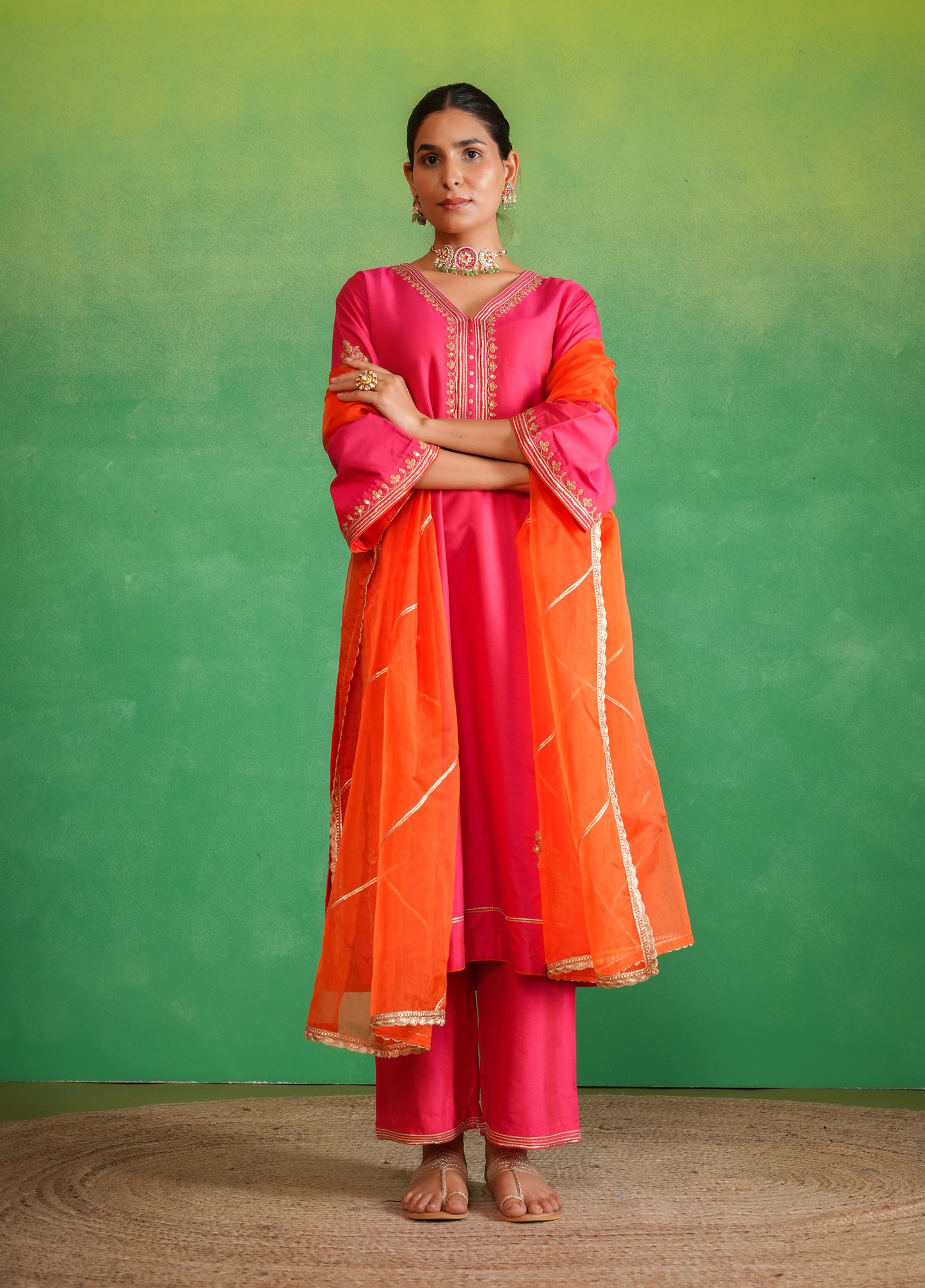 Fuchsia Kurta Set