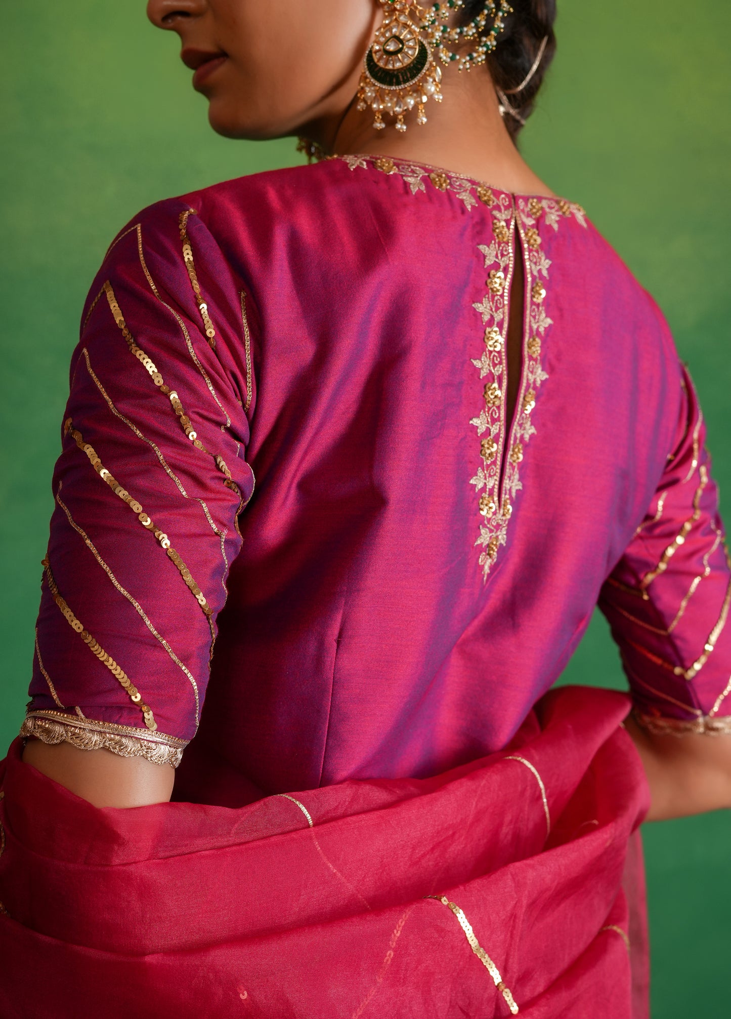 Berry Wine Sharara Set