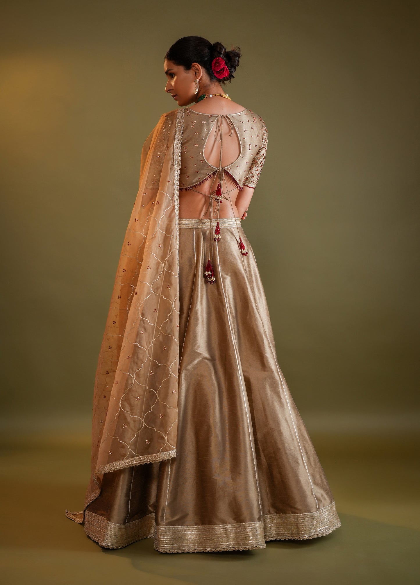 Antique Gold Lahenga Set