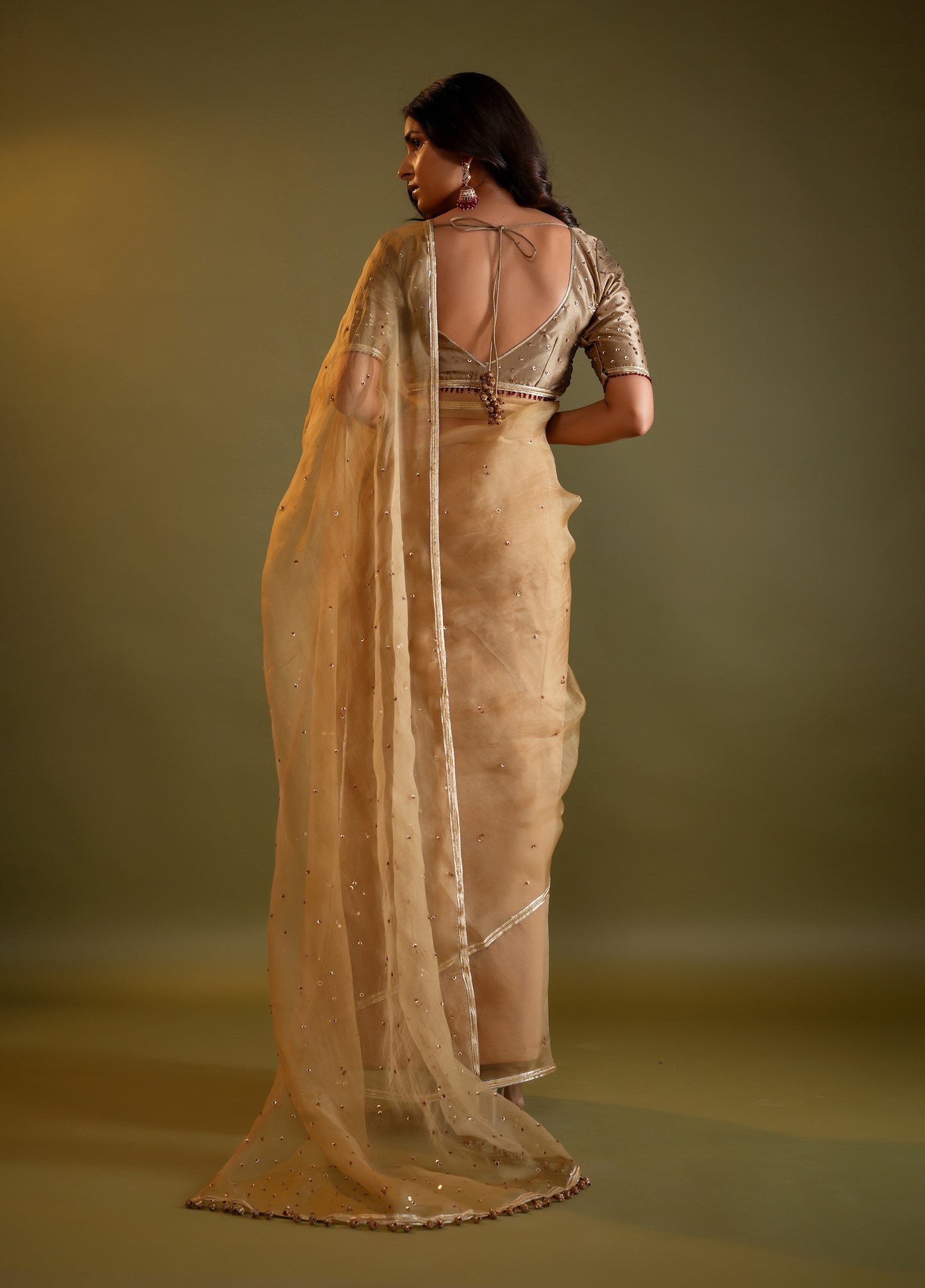 Antique Gold Saree