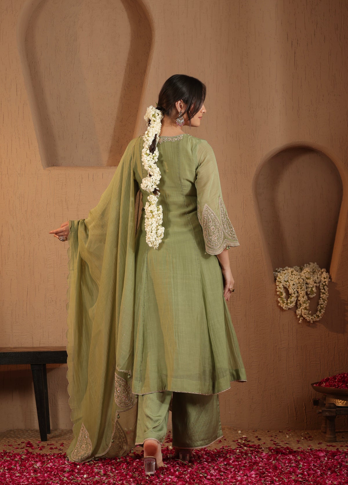 Sage Green Kalidaar Kurta Set