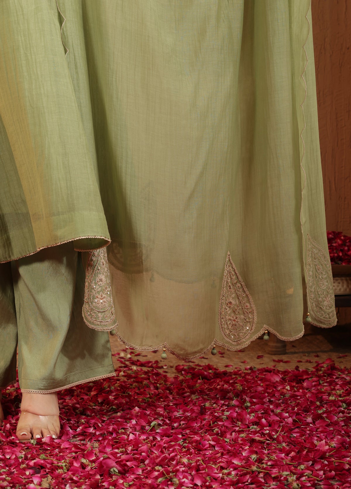 Sage Green Kalidaar Kurta Set