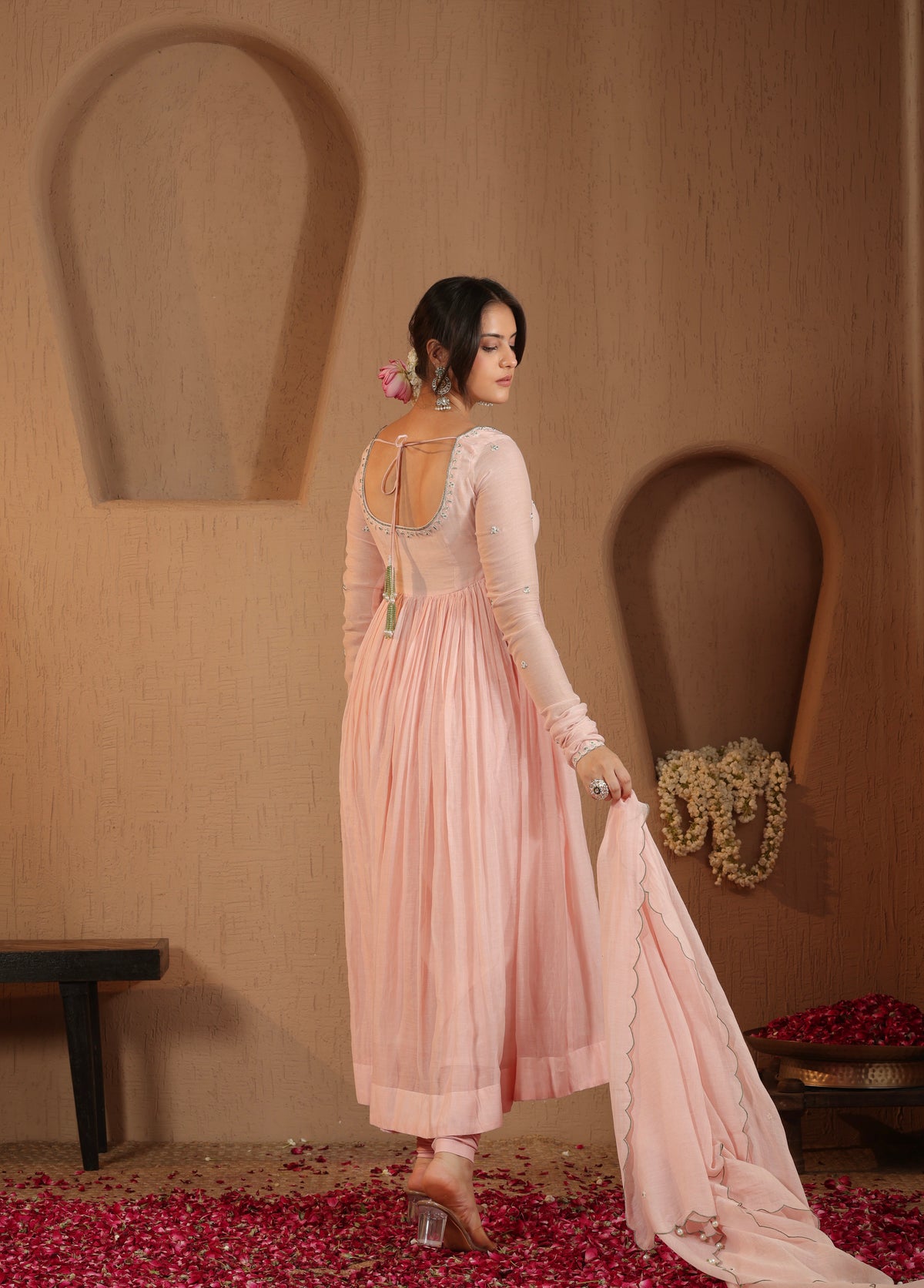 Blush Pink Anarkali  Set