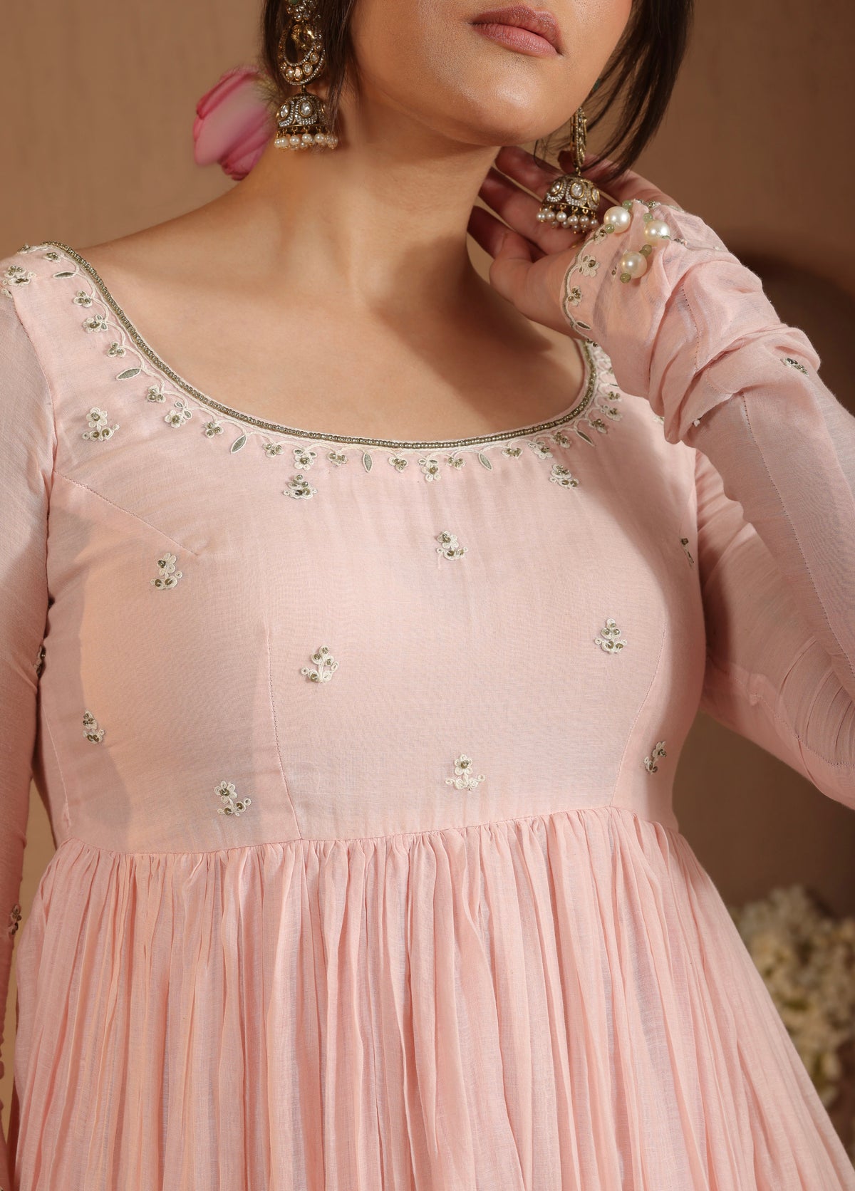 Blush Pink Anarkali  Set