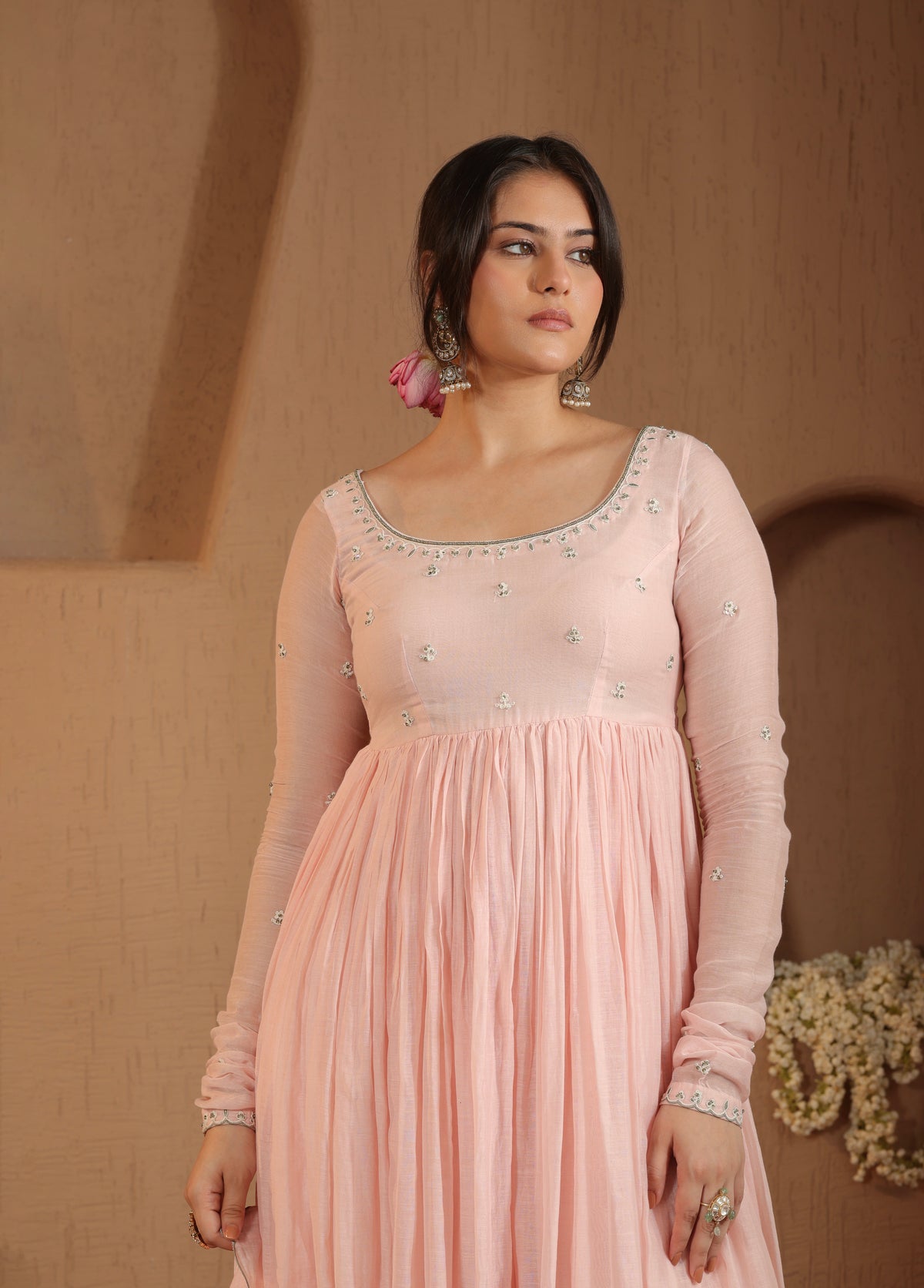Blush Pink Anarkali  Set