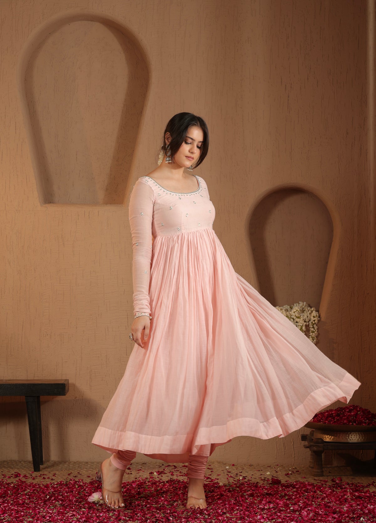 Blush Pink Anarkali  Set