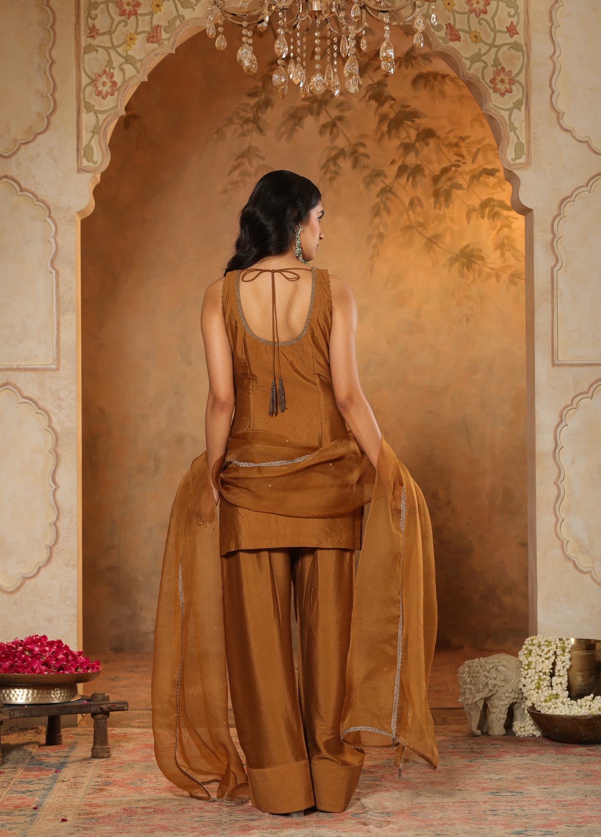 Golden Brown Kurta Set