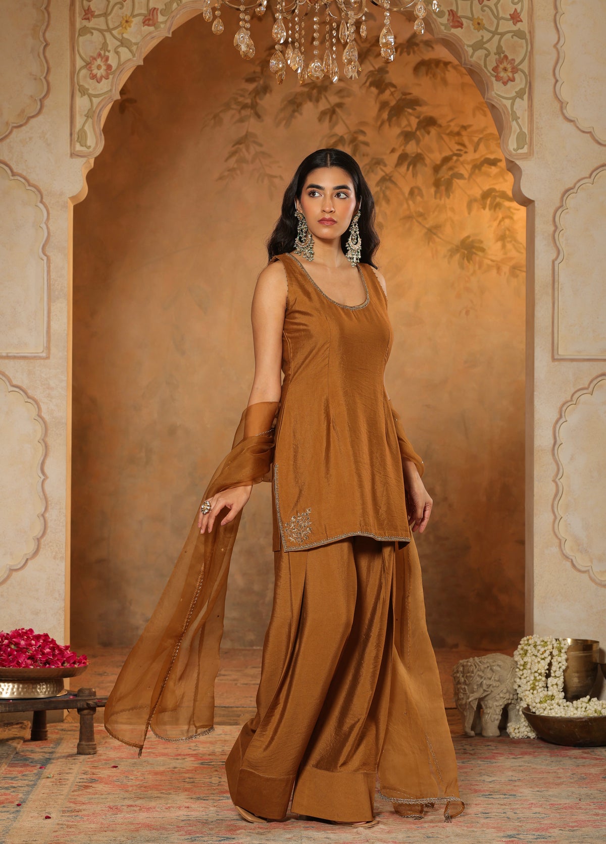Golden Brown Kurta Set