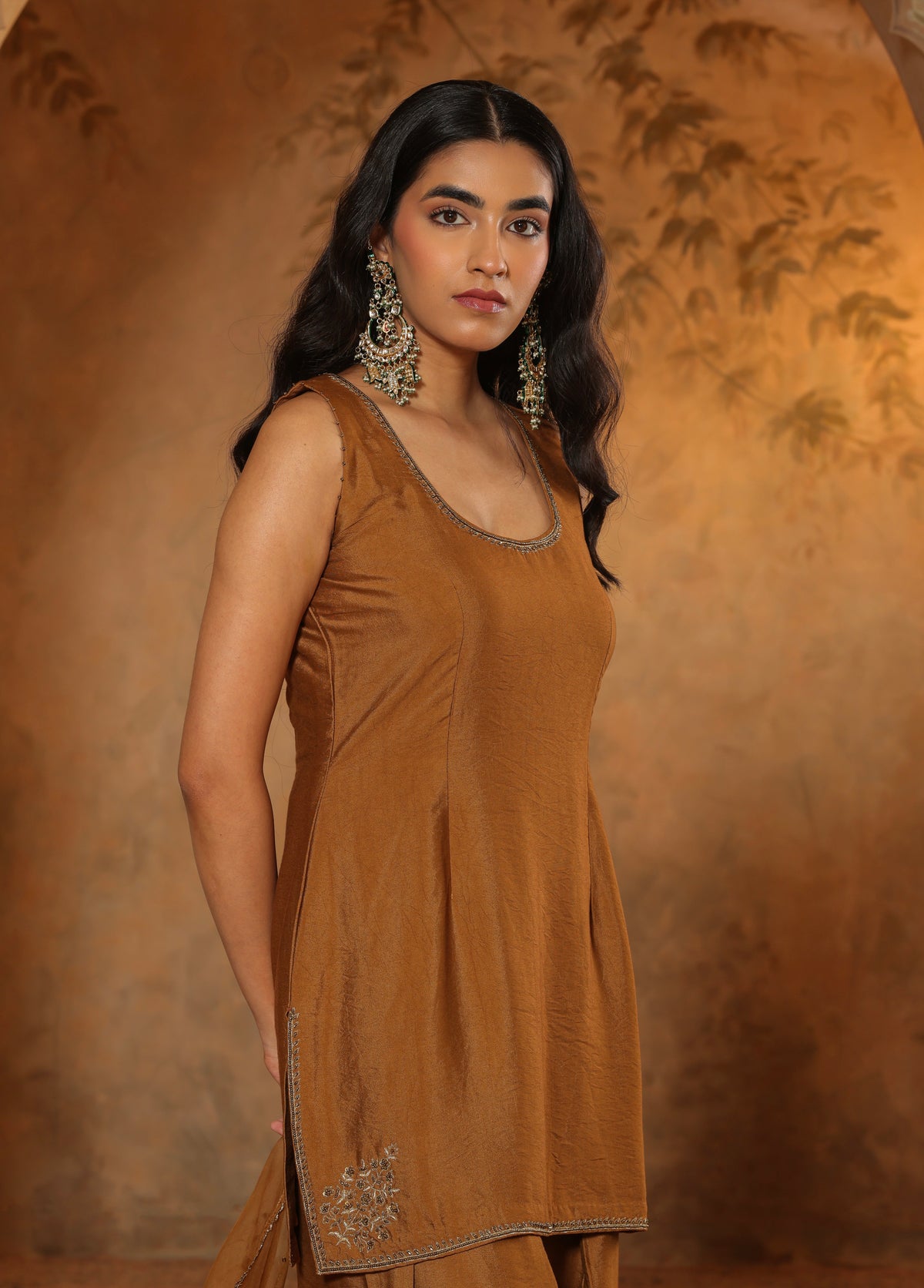 Golden Brown Kurta Set