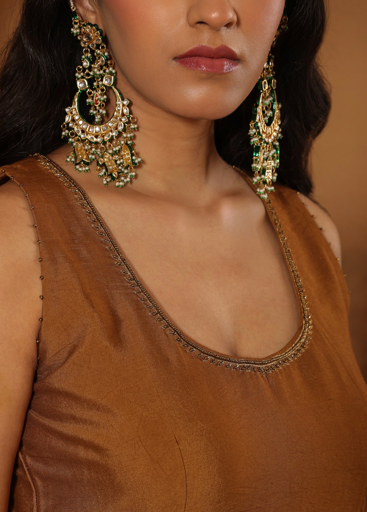 Golden Brown Kurta Set