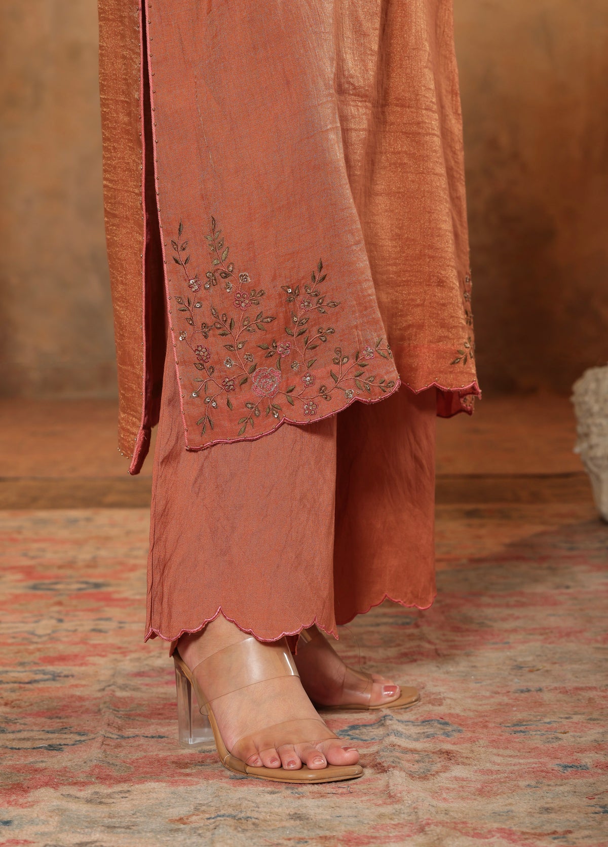 Copper Terracotta Kurta Set