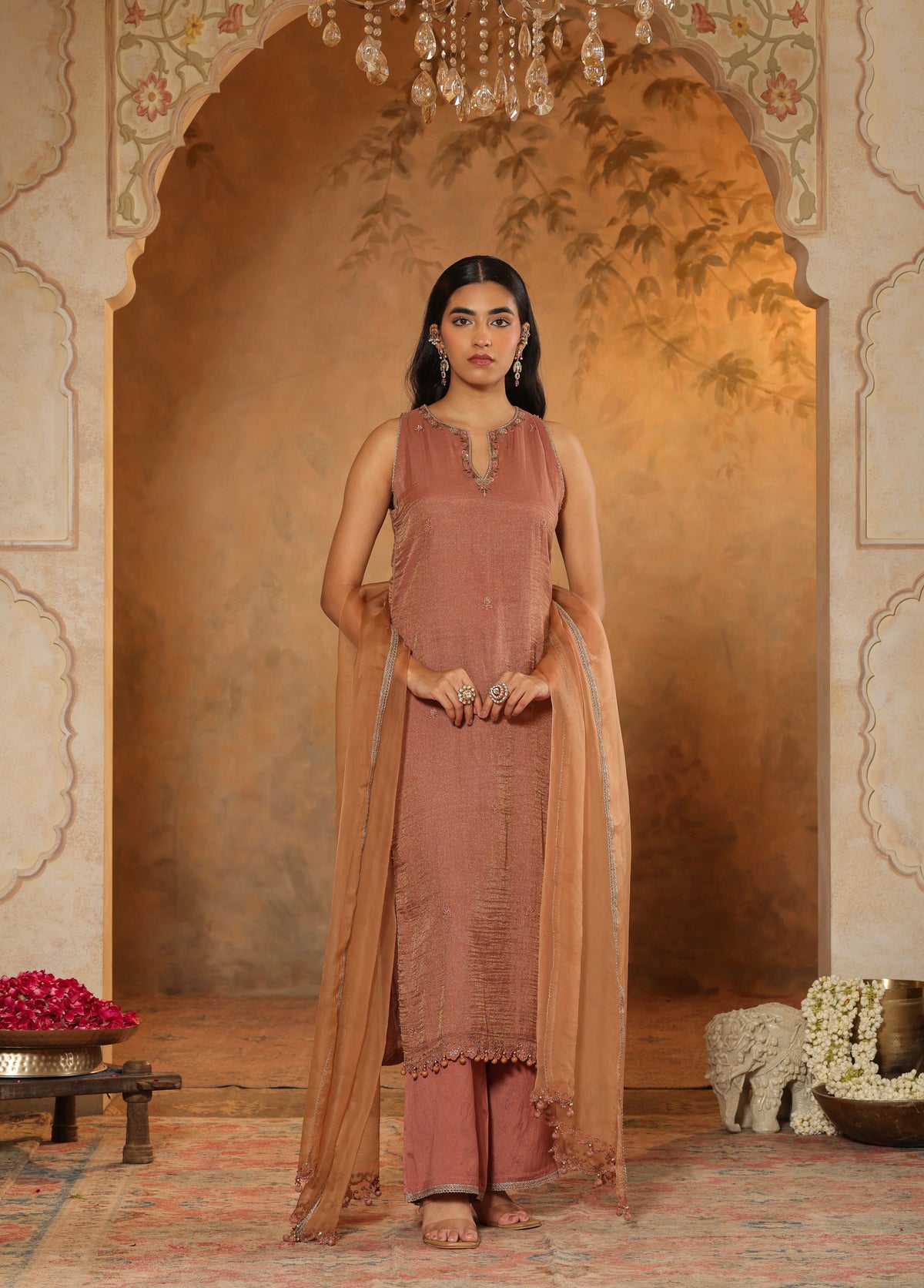 Soft Terracotta Kurta Set