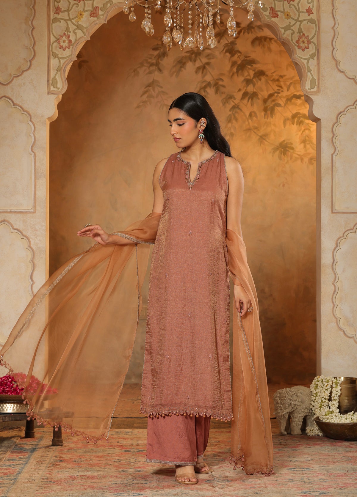Soft Terracotta Kurta Set